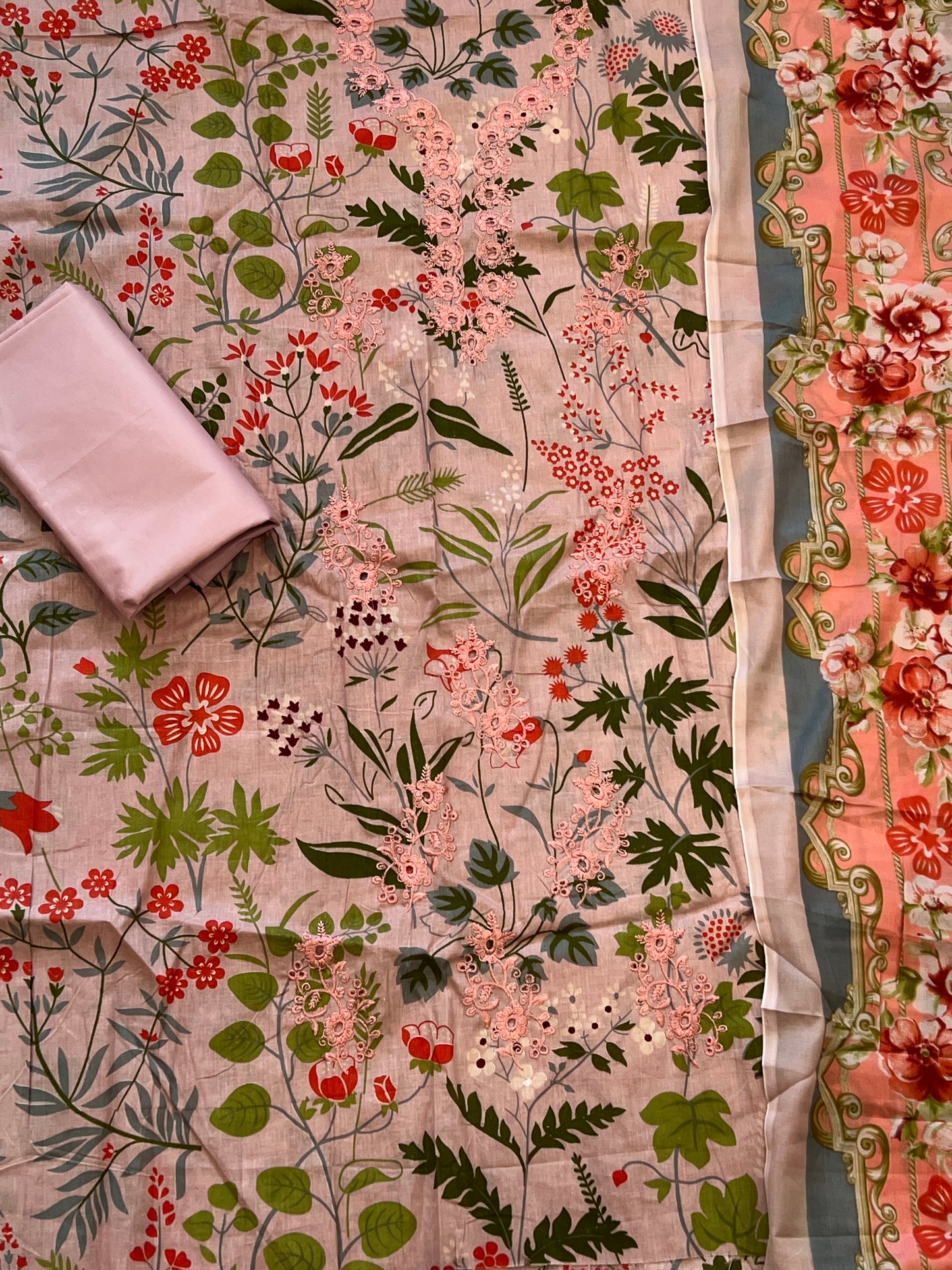 FLORA COTTON EMBROIDERY SUIT 4