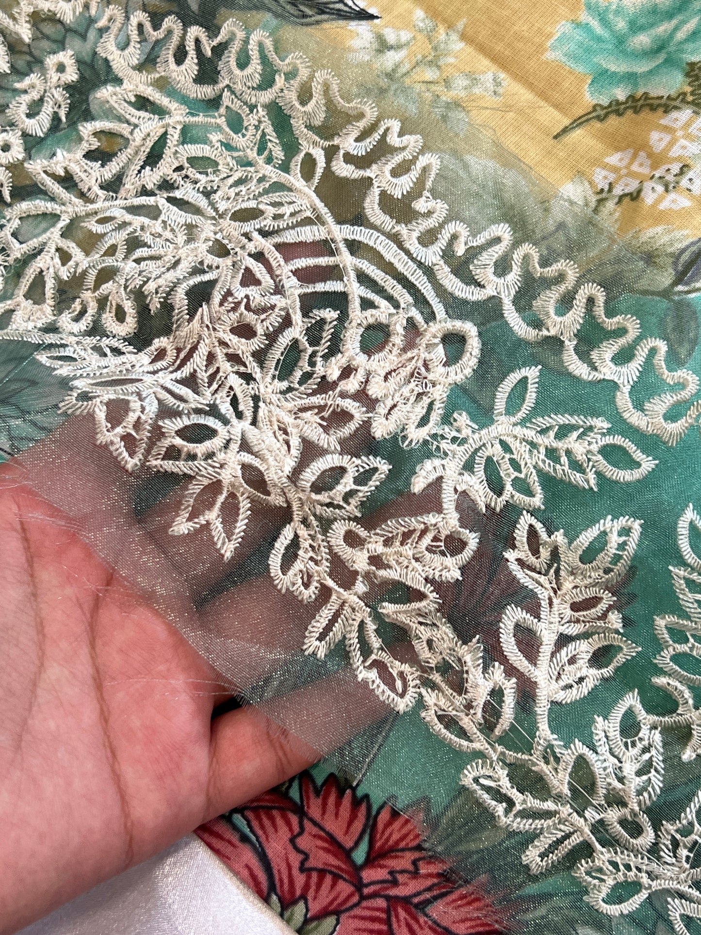 JADE COTTON EMBROIDERY PATCH SUIT 5