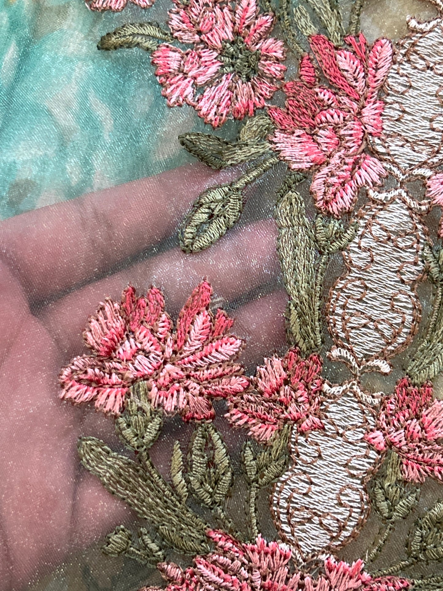 JADE COTTON EMBROIDERY PATCH SUIT 5