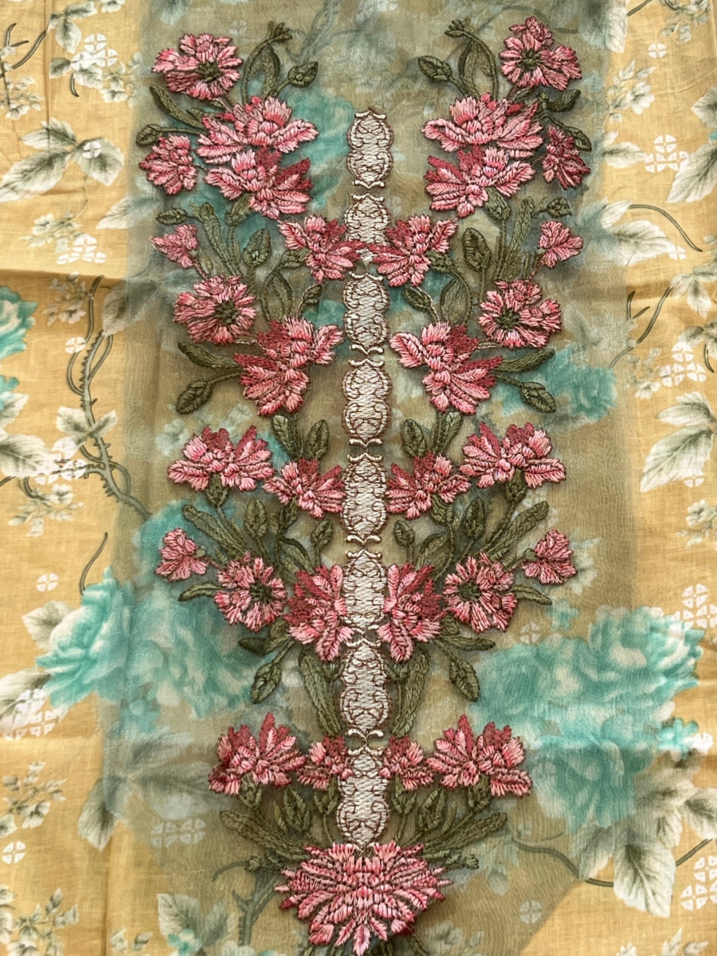 JADE COTTON EMBROIDERY PATCH SUIT 5