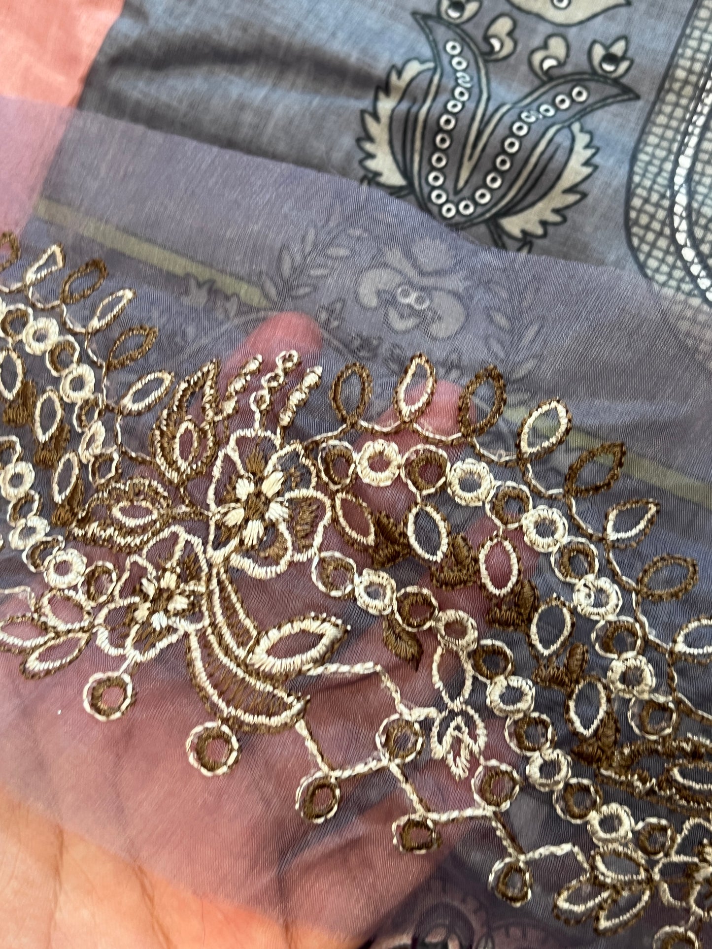 JADE COTTON EMBROIDERY PATCH SUIT 1