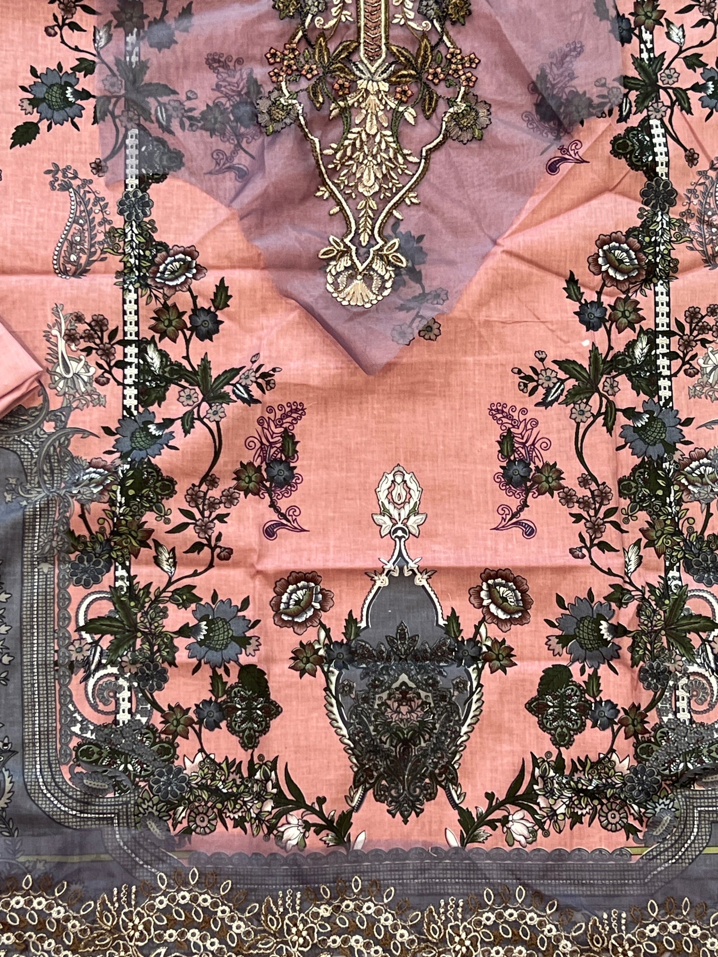 JADE COTTON EMBROIDERY PATCH SUIT 1
