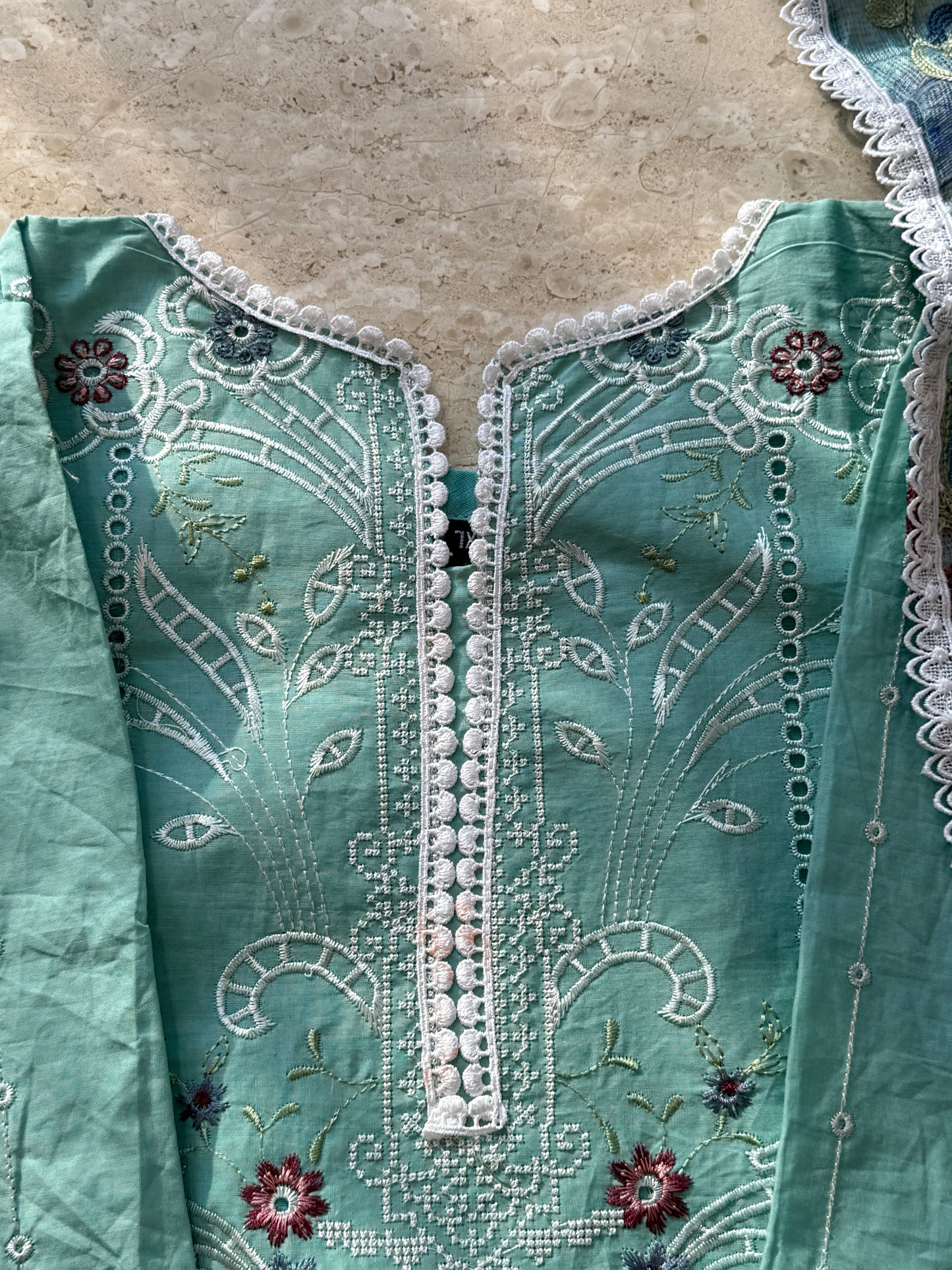 HANIA GREEN READYMADE SUIT Q