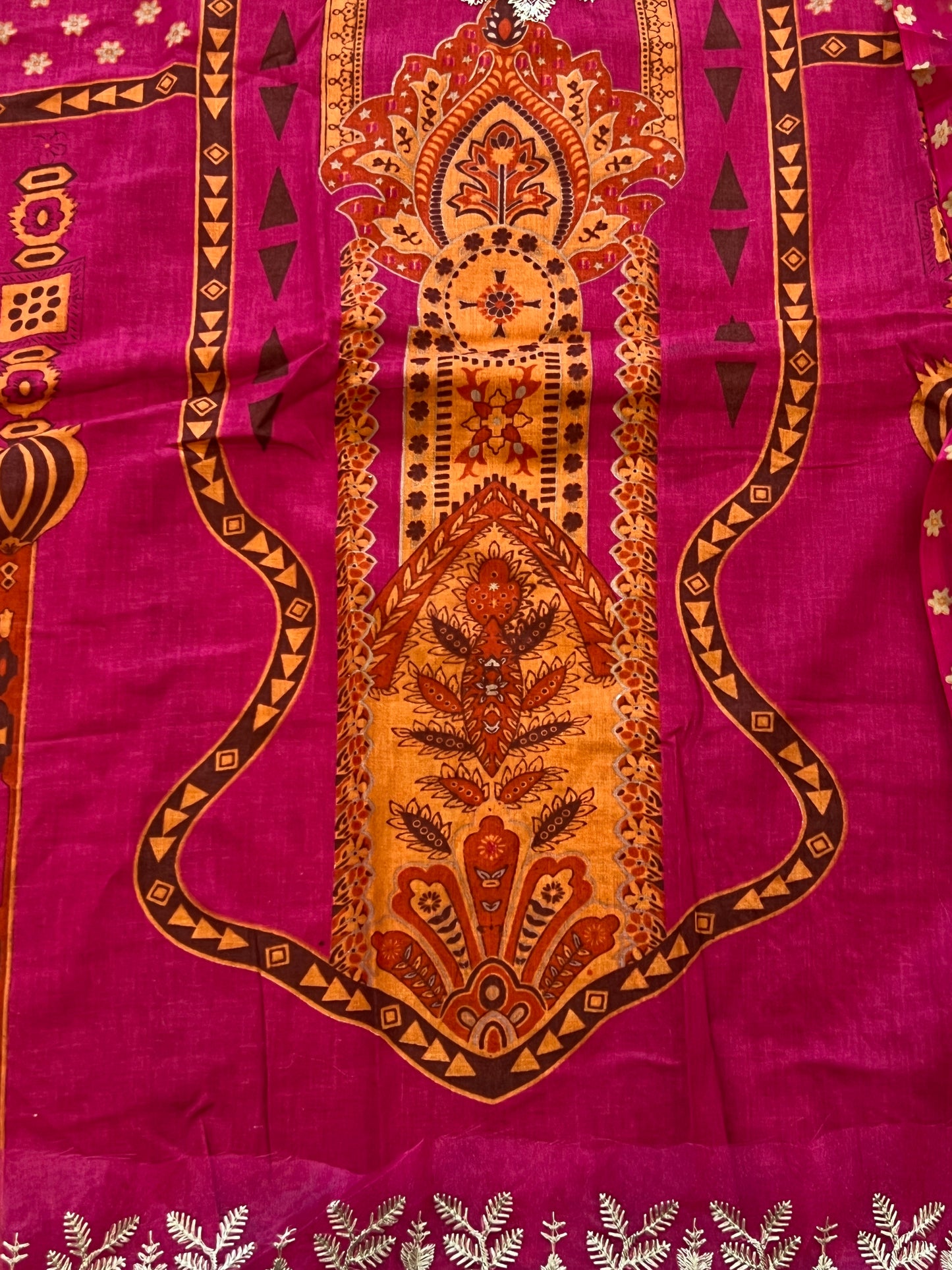 RANI PINK COTTON EMBROIDERY SUIT