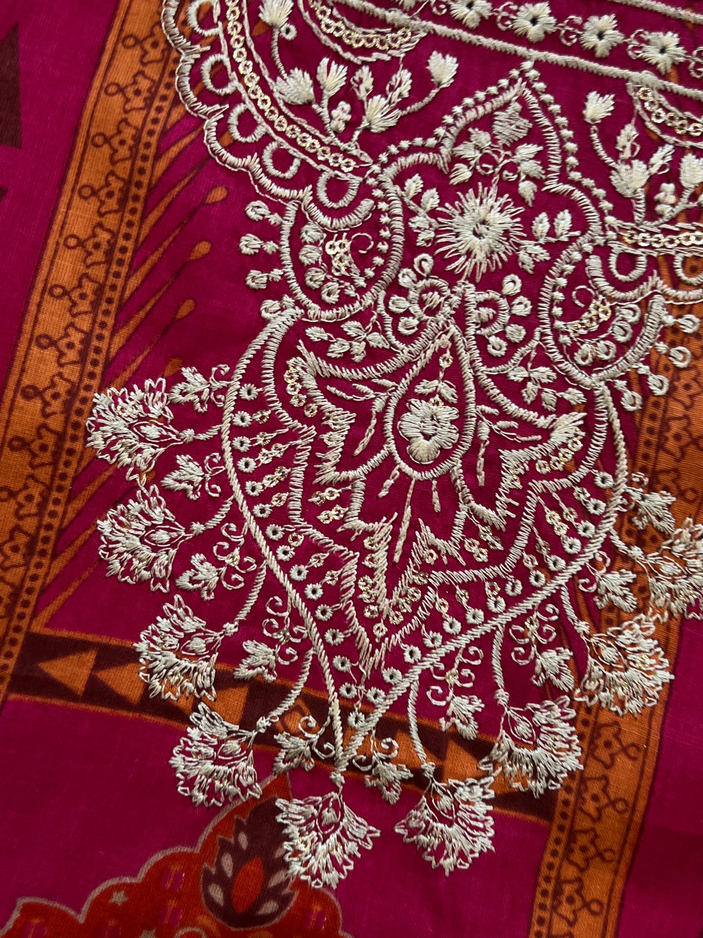 RANI PINK COTTON EMBROIDERY SUIT