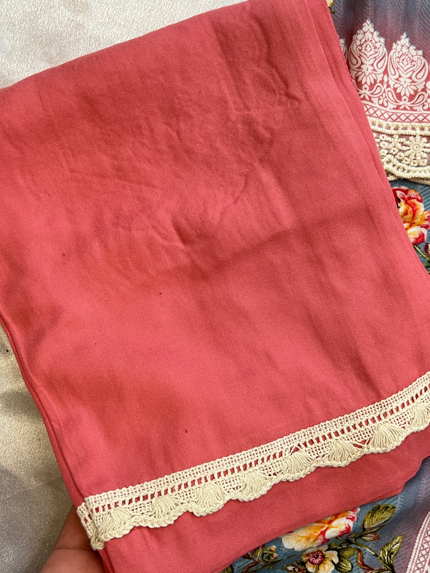 GREY MUGHAL COTTON READYMADE SUIT