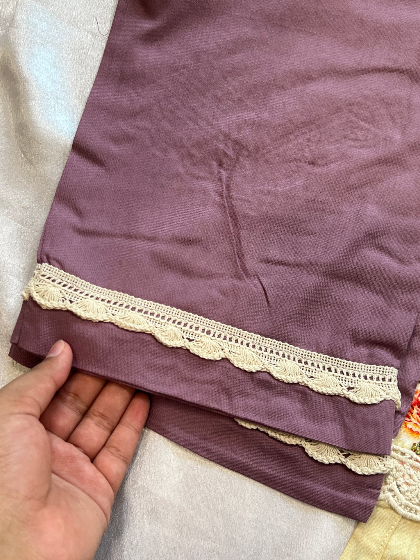OFF WHITE MUGHAL COTTON READYMADE SUIT