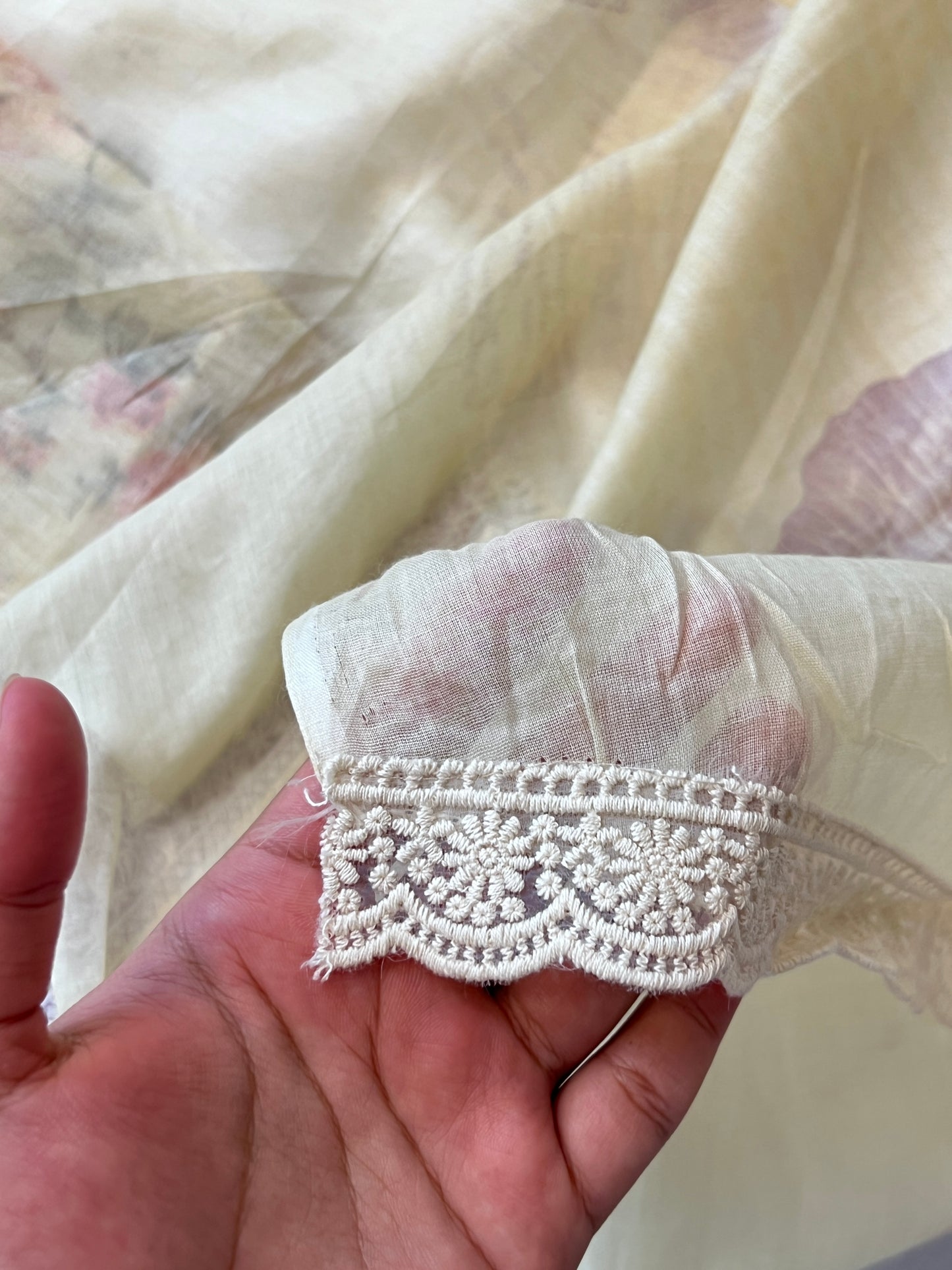 OFF WHITE MUGHAL COTTON READYMADE SUIT