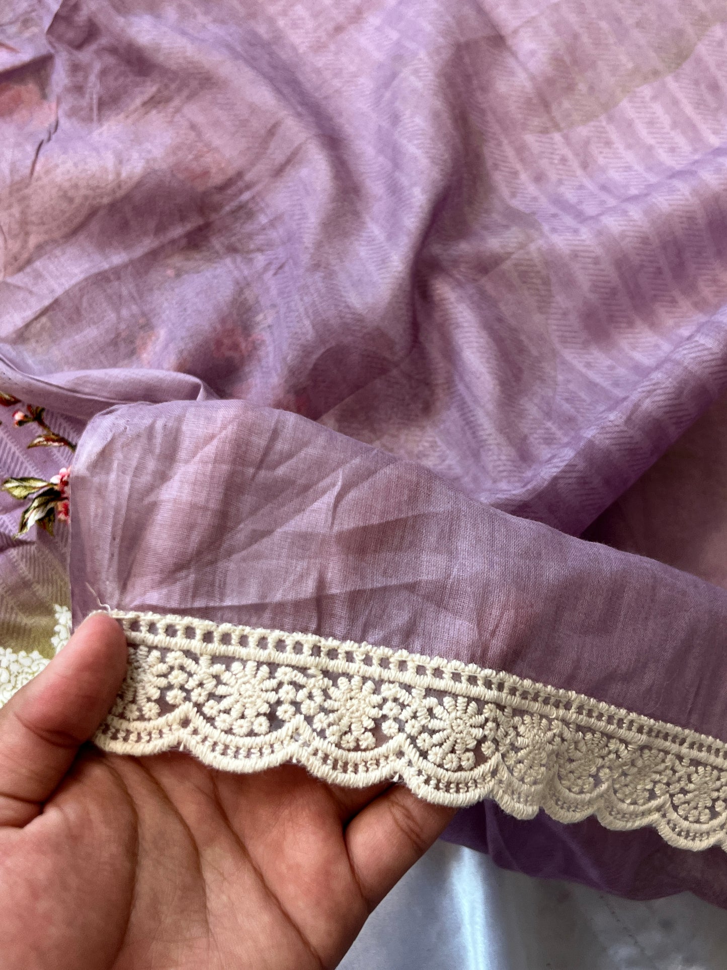 PURPLE MUGHAL COTTON READYMADE SUIT