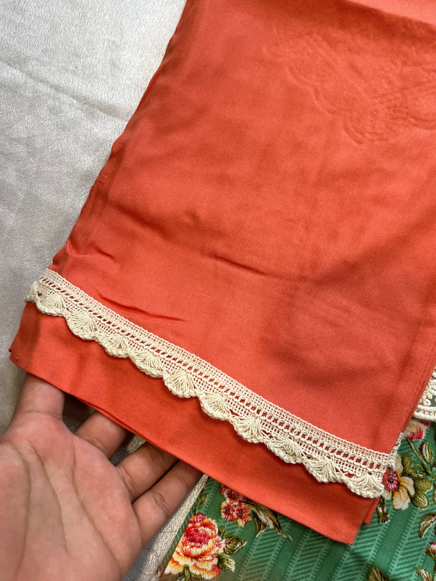 GREEN MUGHAL COTTON READYMADE SUIT