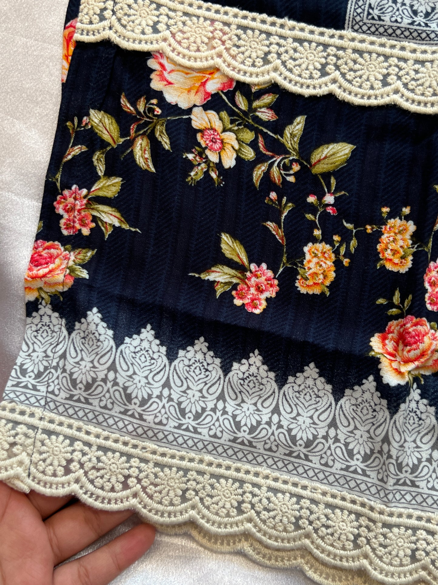 BLUE MUGHAL COTTON READYMADE SUIT