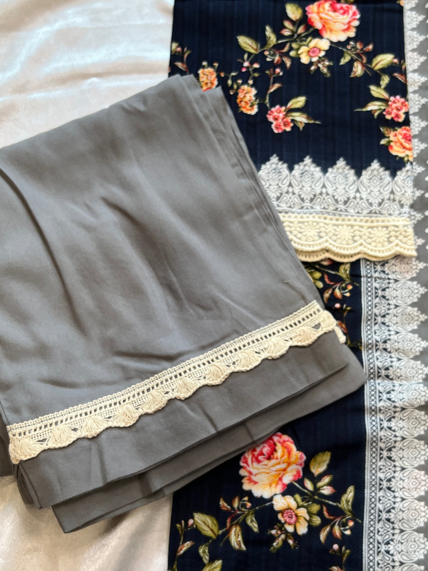 BLUE MUGHAL COTTON READYMADE SUIT