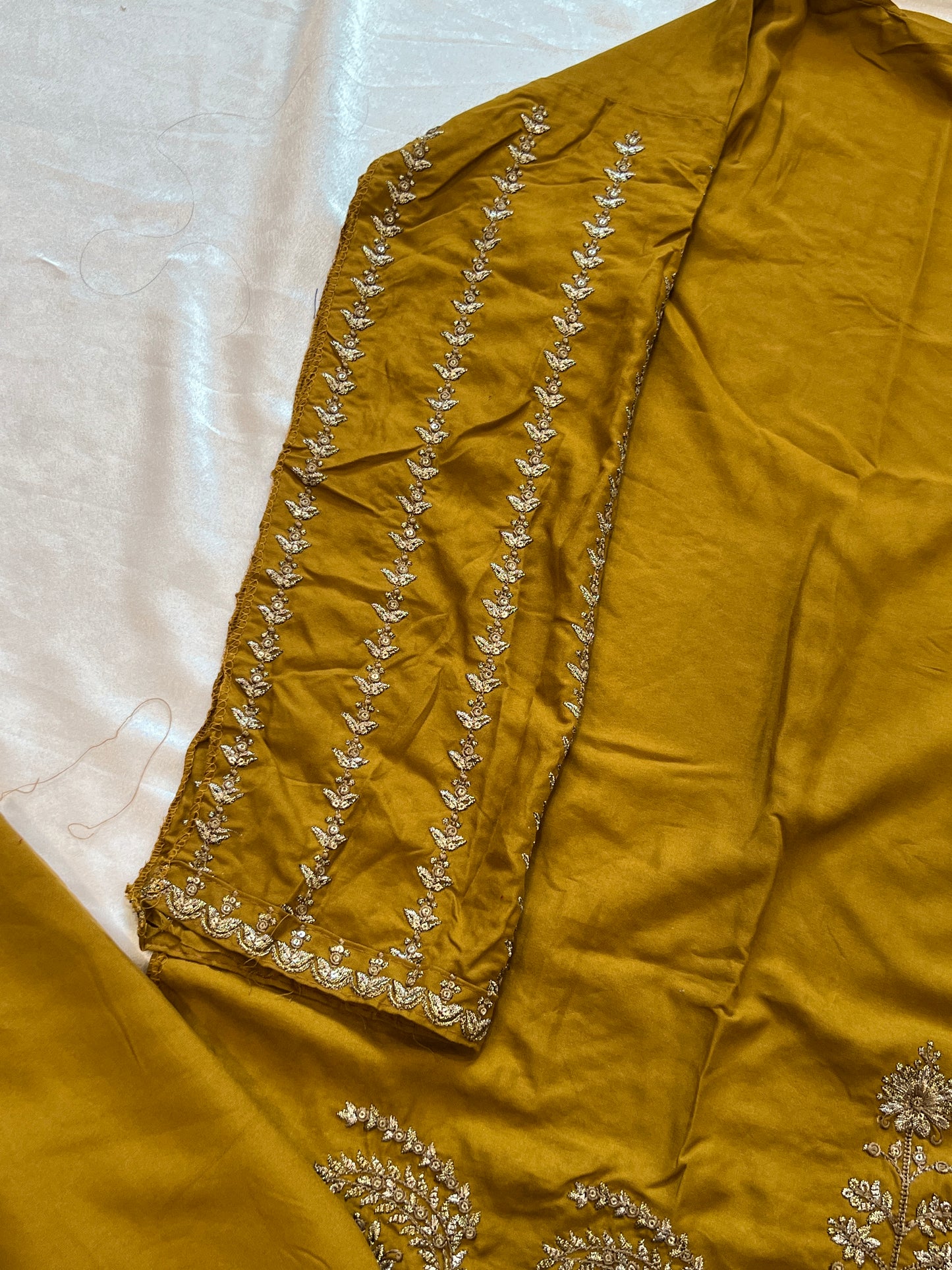 MARIA B MUSTERED RAYON EMBROIDERY SUIT