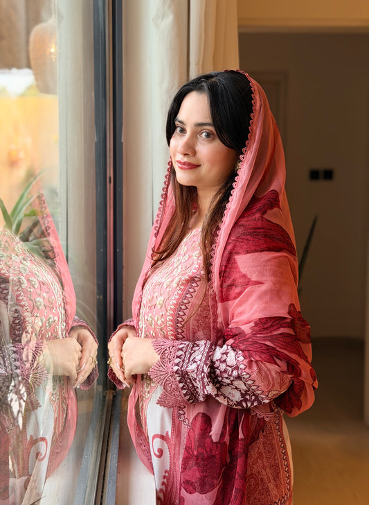 HARSHA PEACH READYMADE SUIT Q