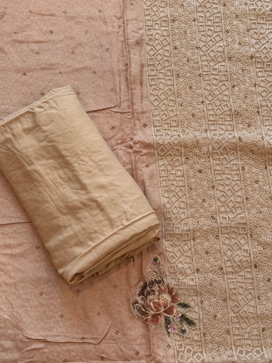 MAKHMAL PURE CREPE EMBROIDERY SUIT 8 Q