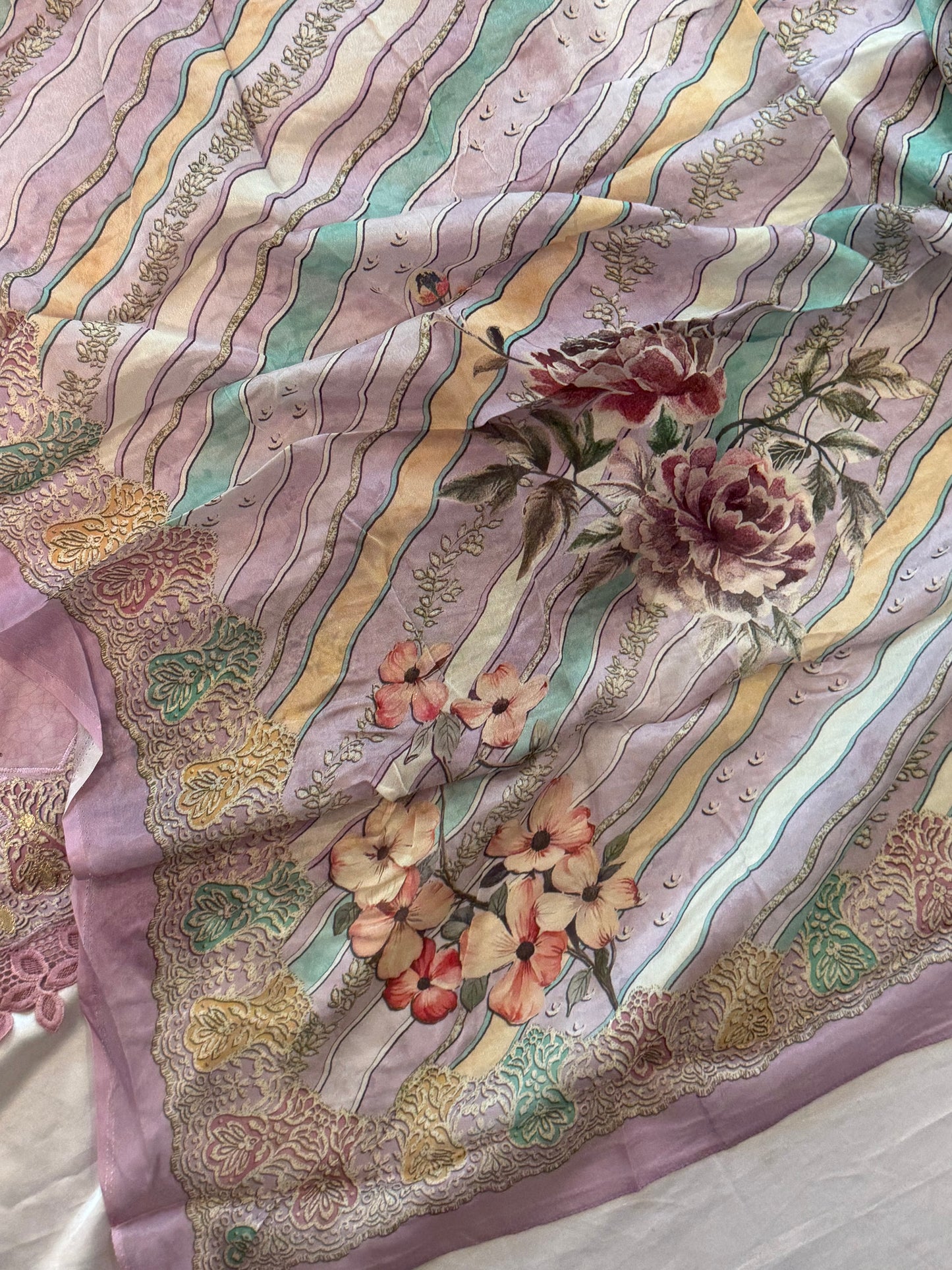 MAKHMAL PURE CREPE EMBROIDERY SUIT 10 Q