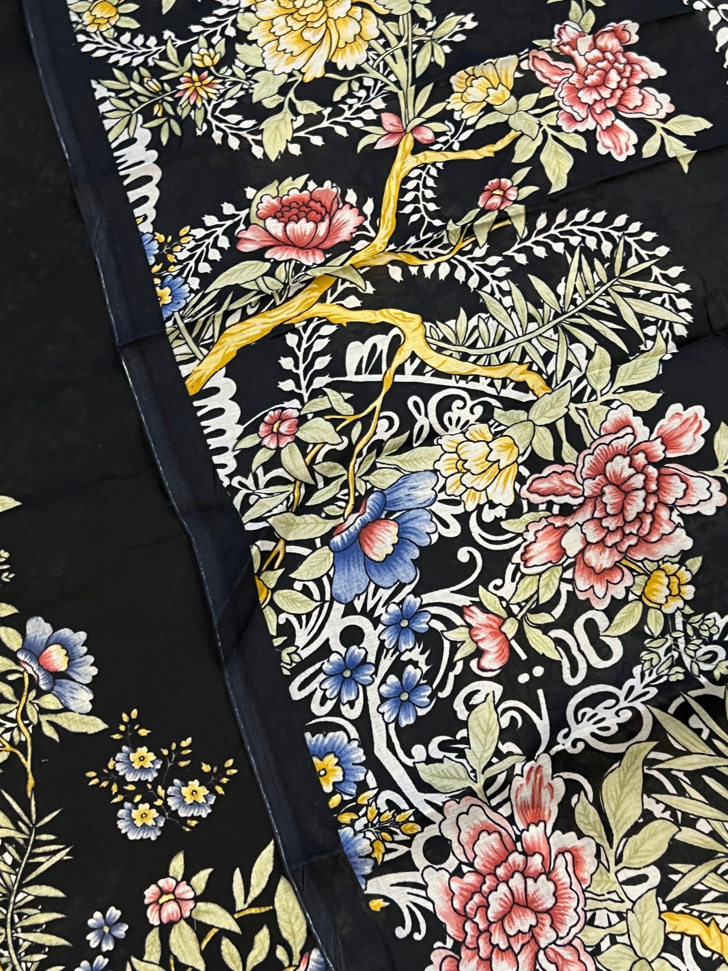 BLACK COTTON PATCH SUIT 3763