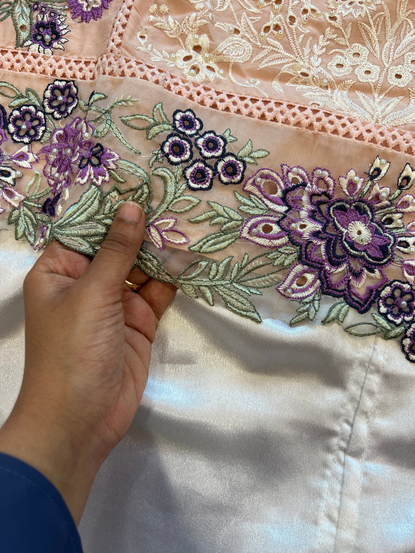 PEACH HANIA LAWN COTTON EMBROIDERY SUIT