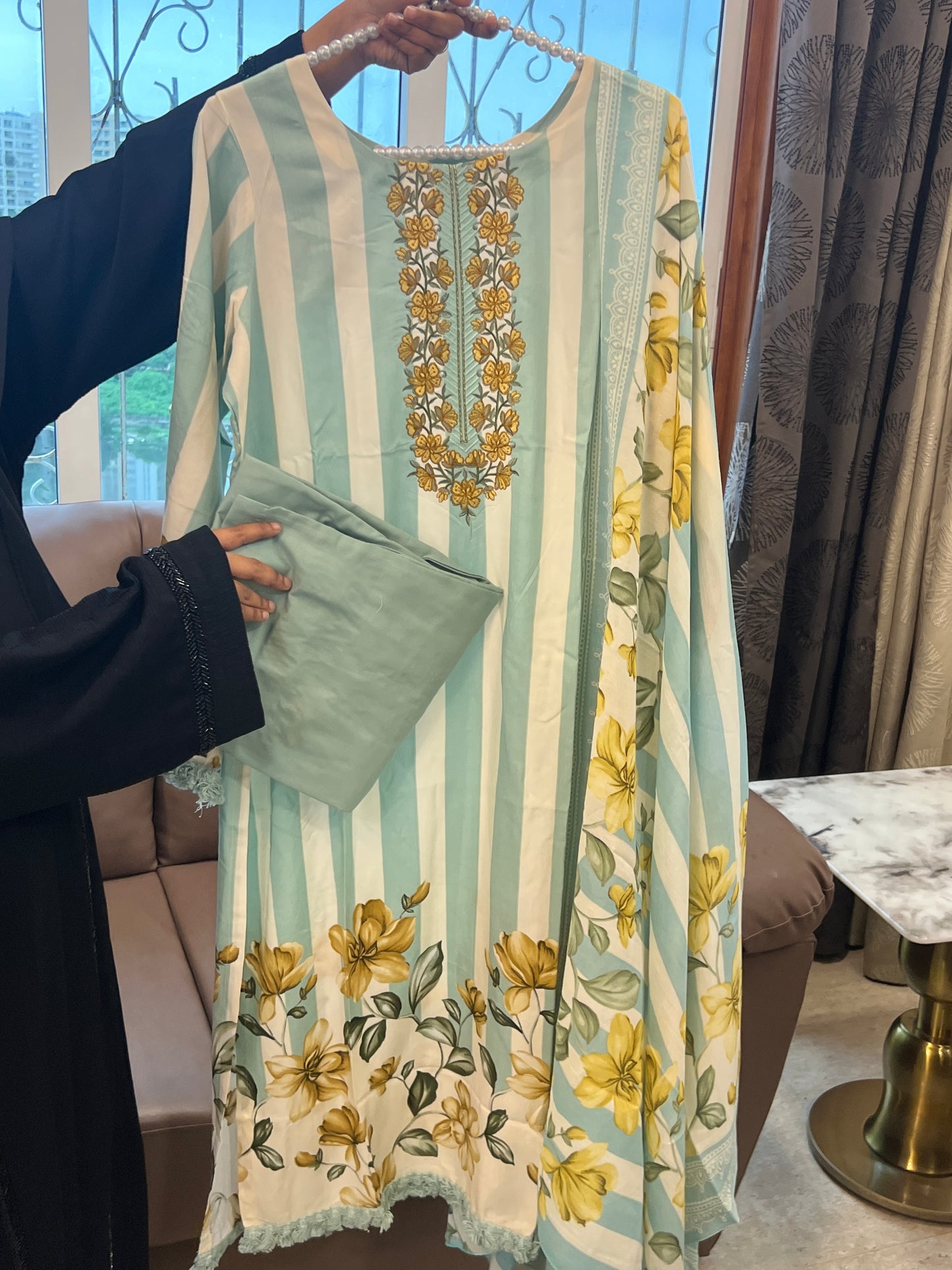 MERAKI COTTON EMBROIDERY READYMADE SUIT