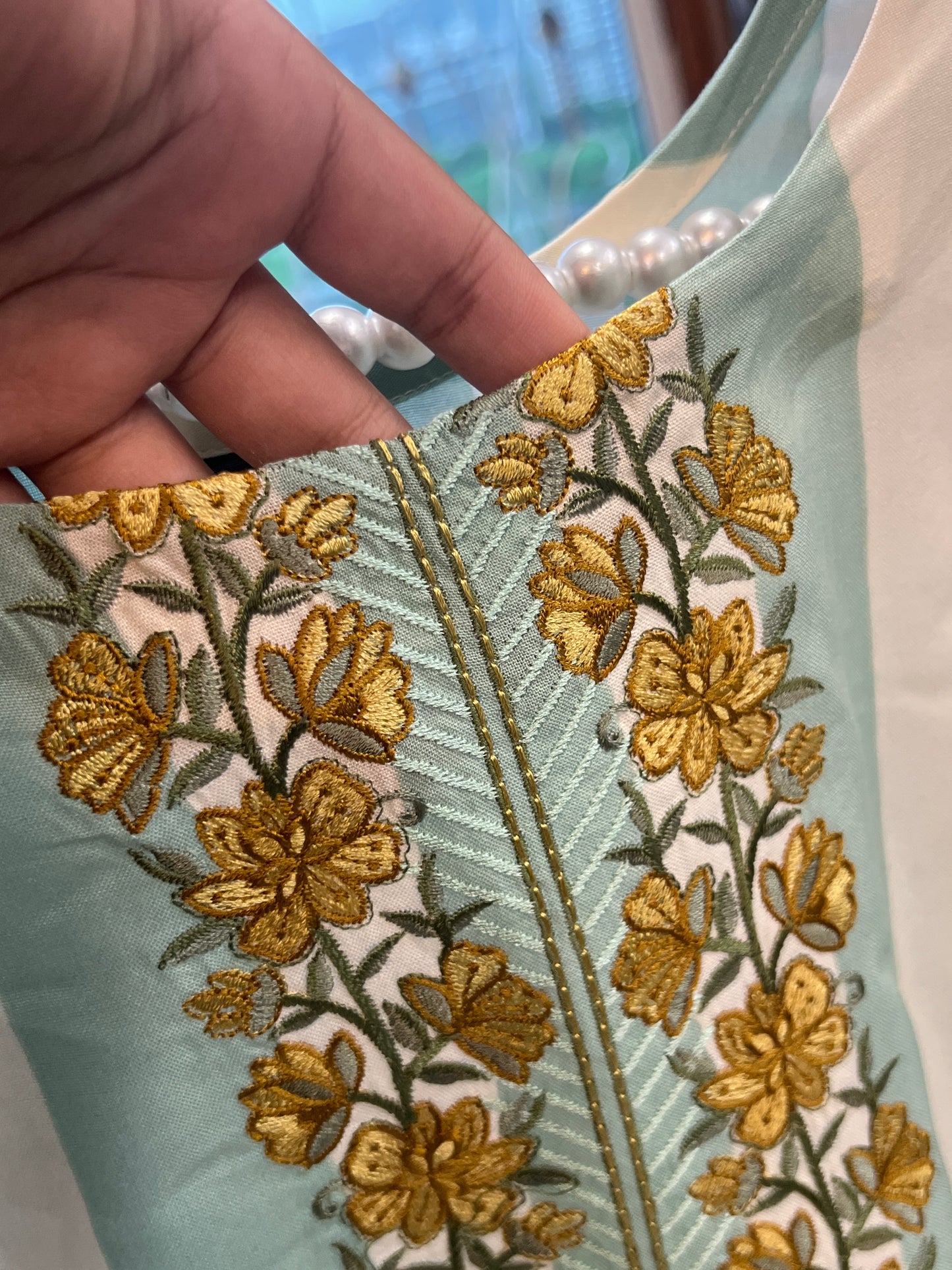 MERAKI COTTON EMBROIDERY READYMADE SUIT