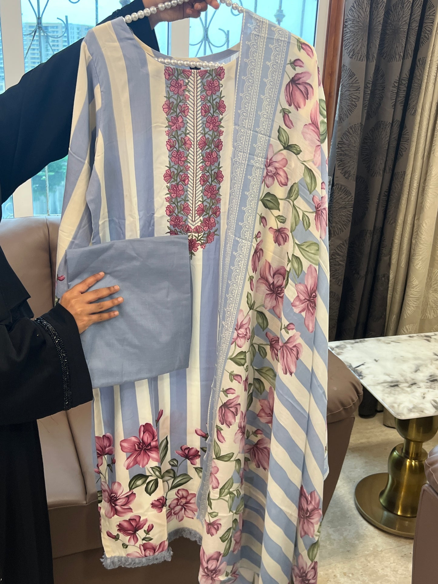 MERAKI COTTON EMBROIDERY READYMADE SUIT