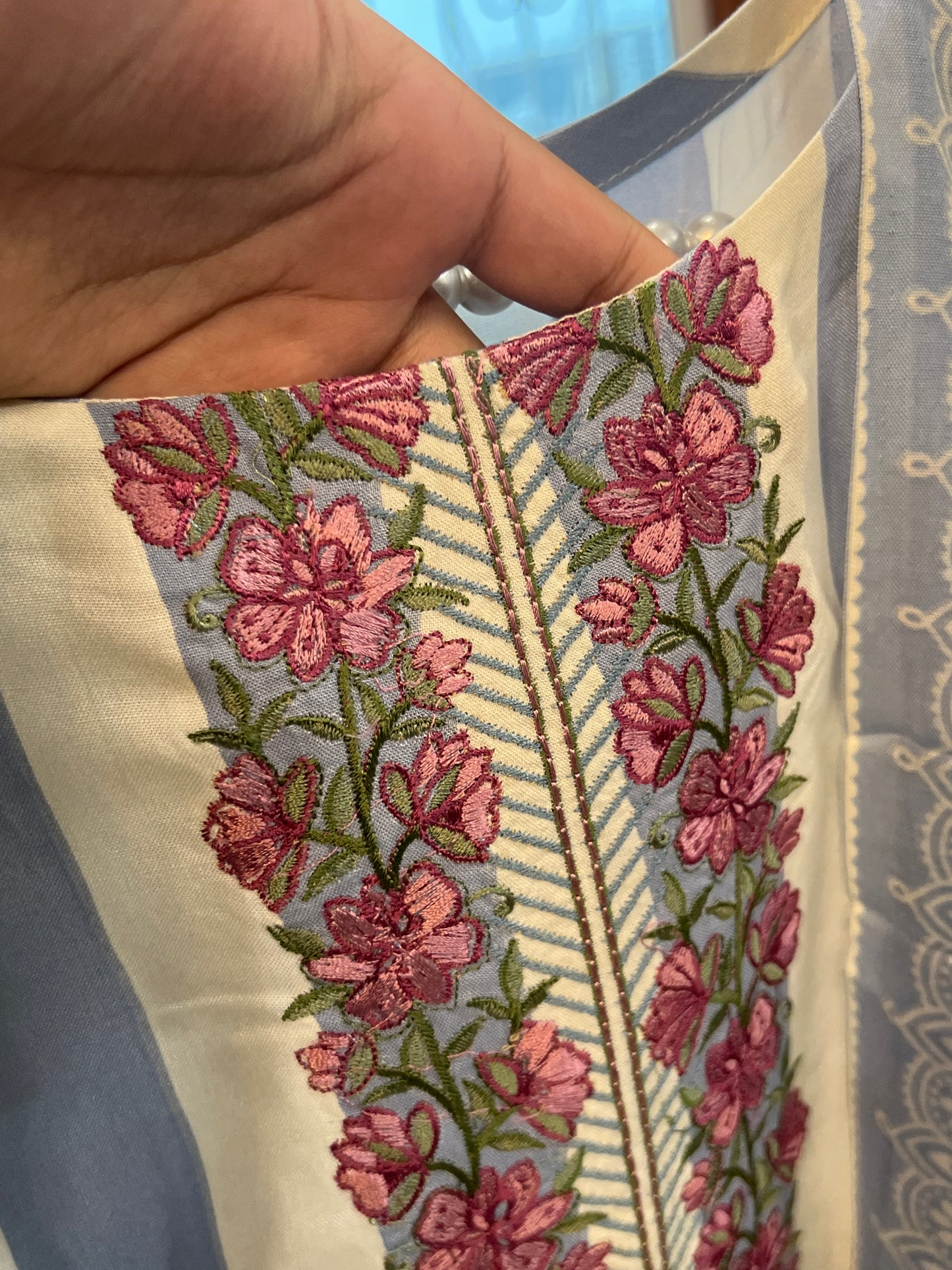 MERAKI COTTON EMBROIDERY READYMADE SUIT