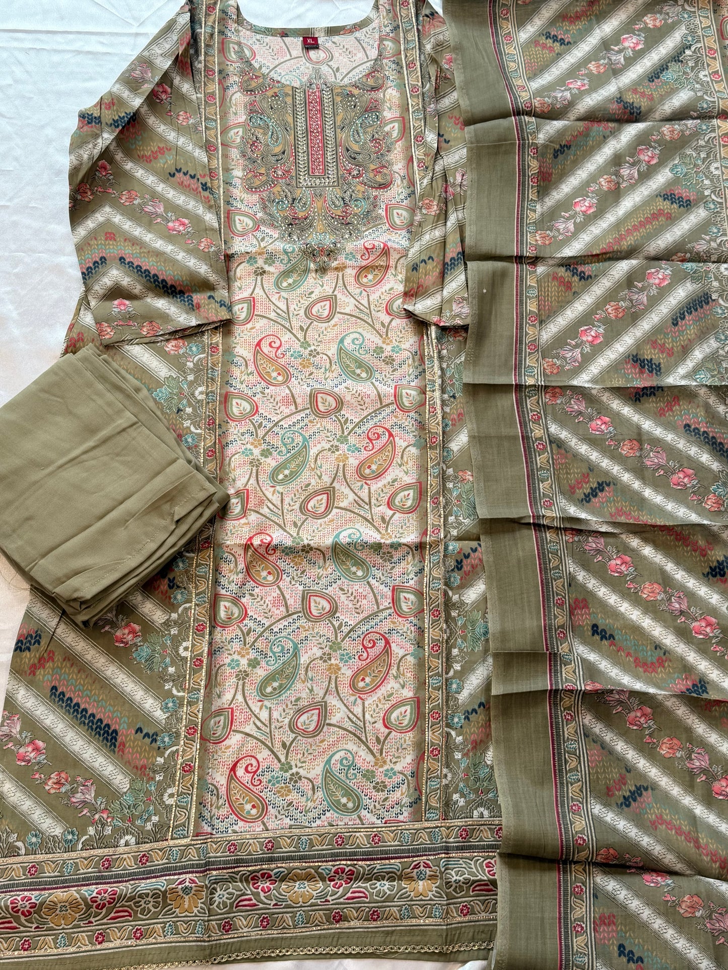 ZARA MUSLIN READYMADE SUIT 3 Q
