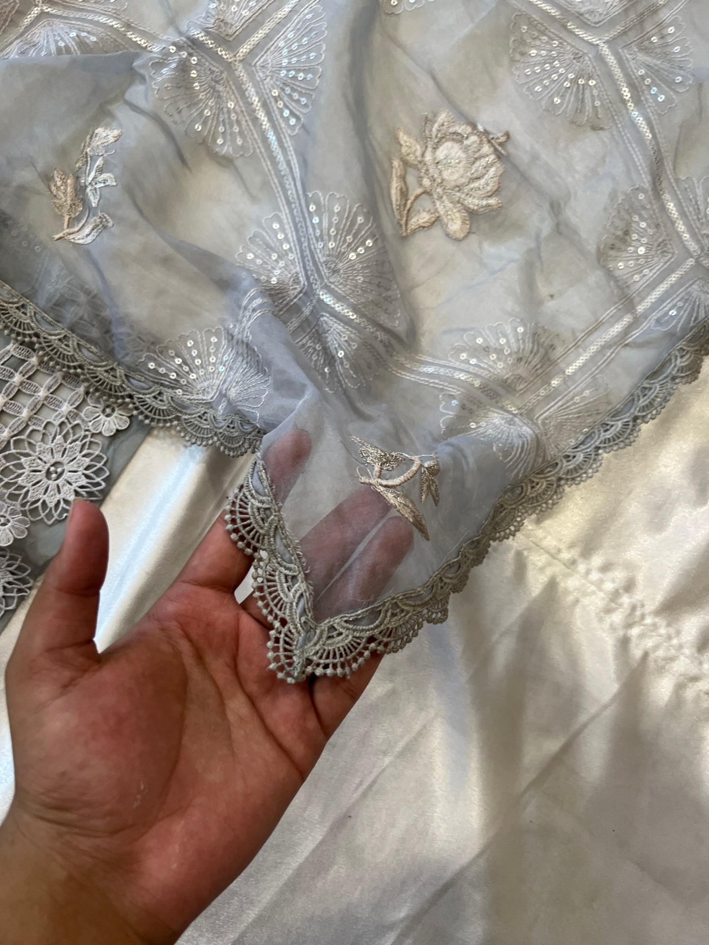 READYMADE ORGANZA EMBROIDERY SUIT 981