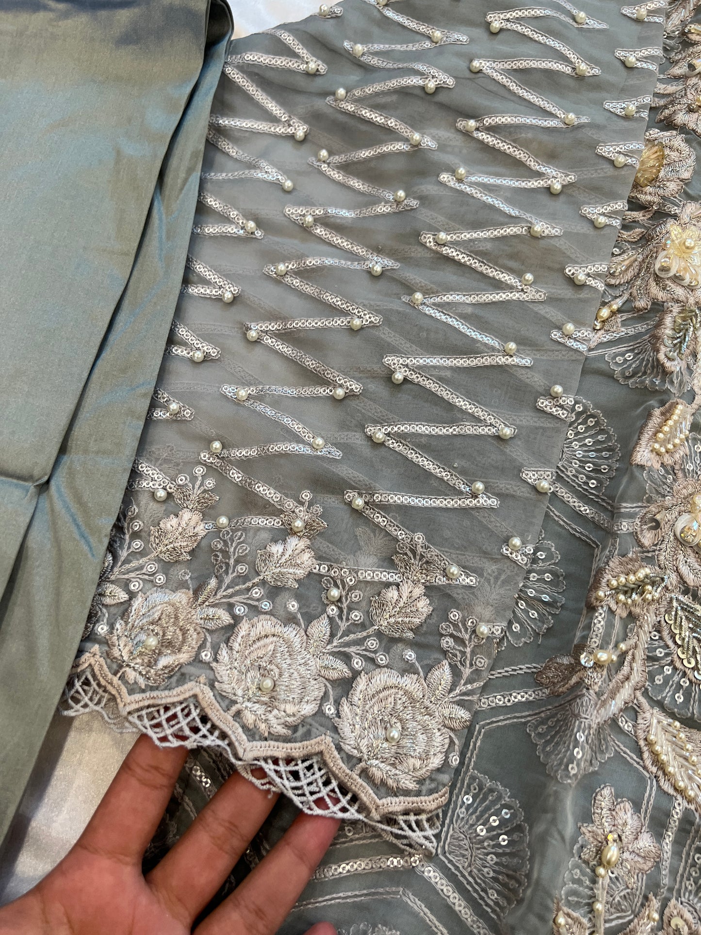 READYMADE ORGANZA EMBROIDERY SUIT 981