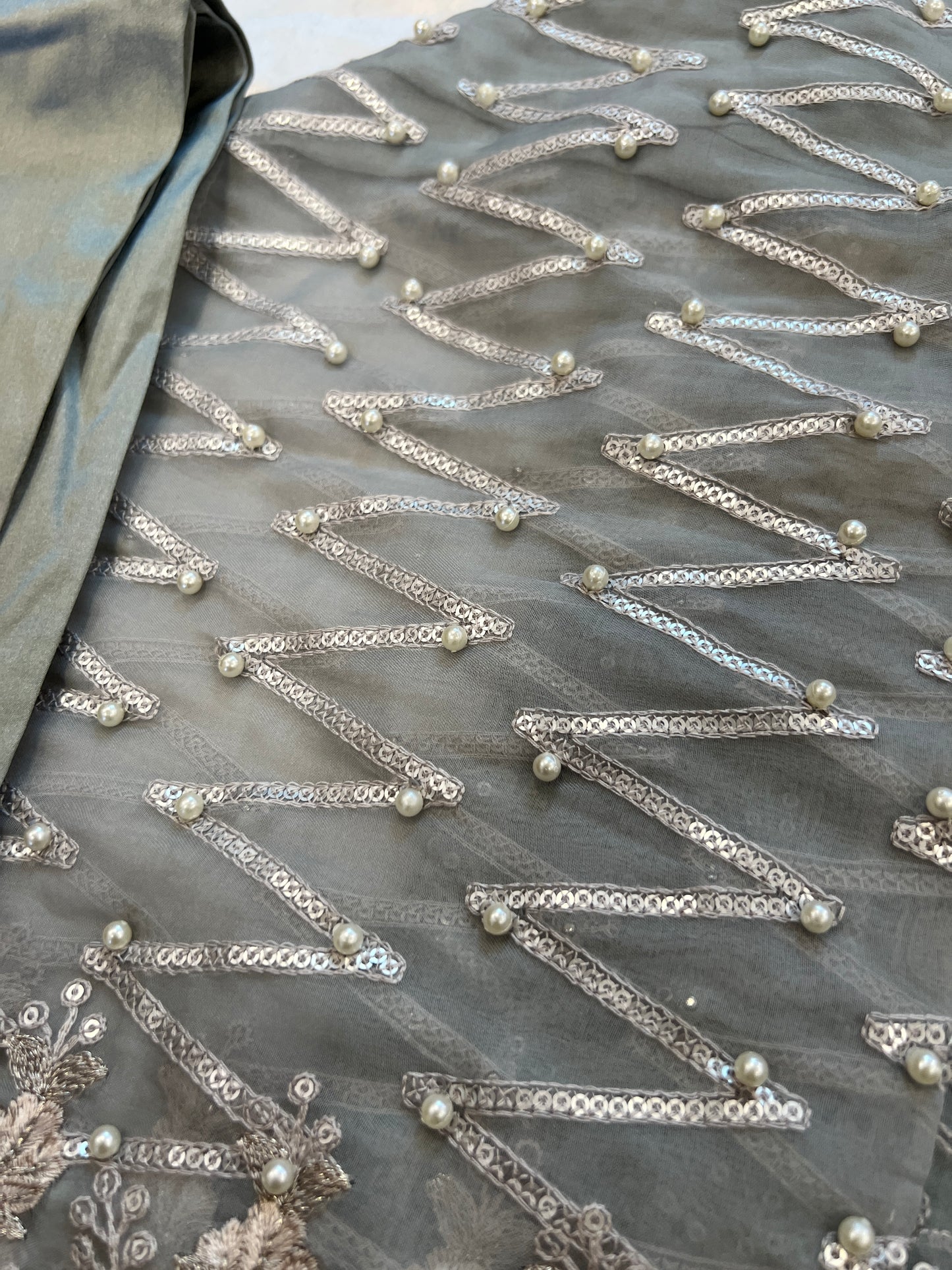 READYMADE ORGANZA EMBROIDERY SUIT 981