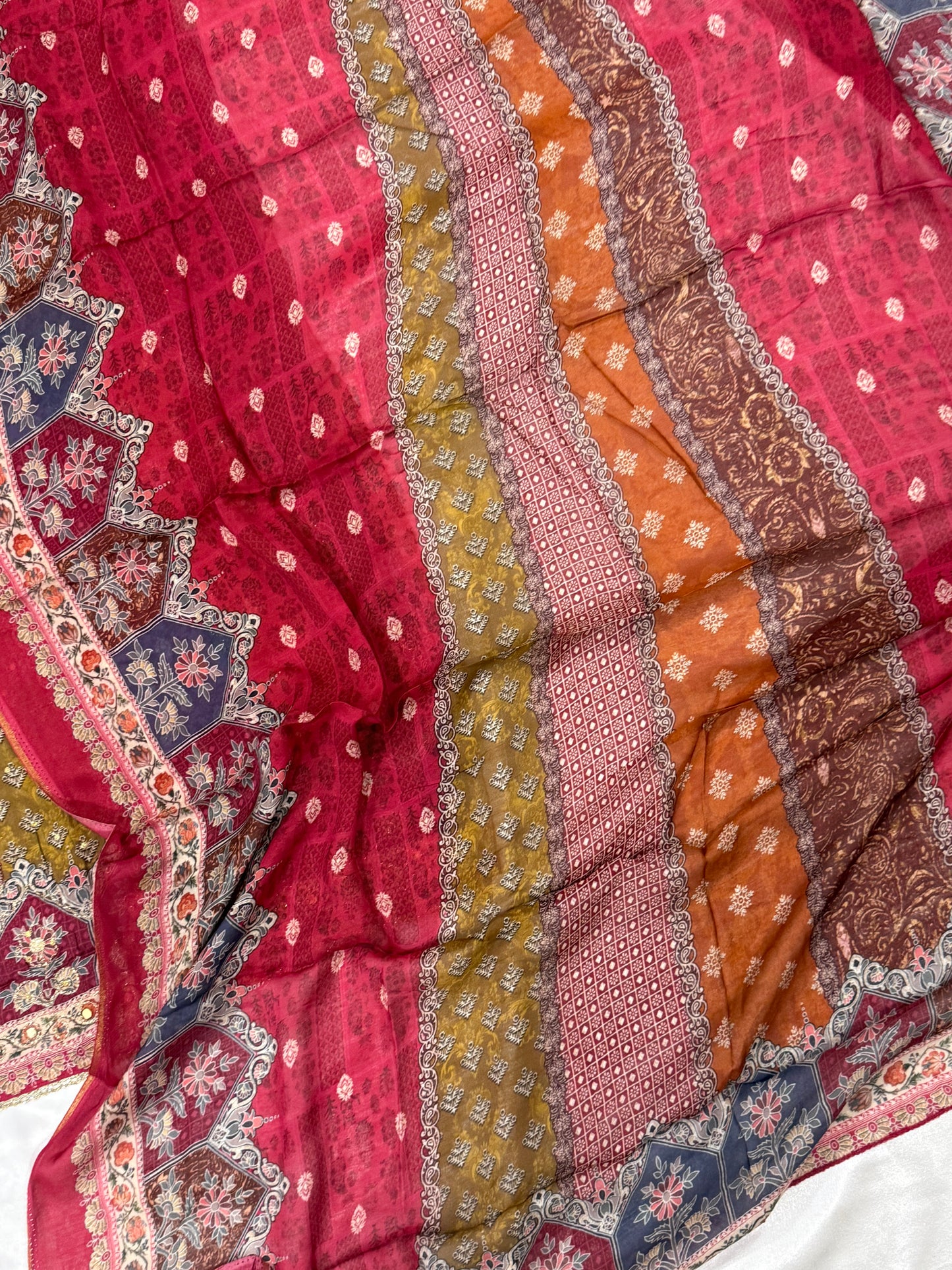 MUMTAZ MUSLIN EMBROIDERY SUIT 407 Q