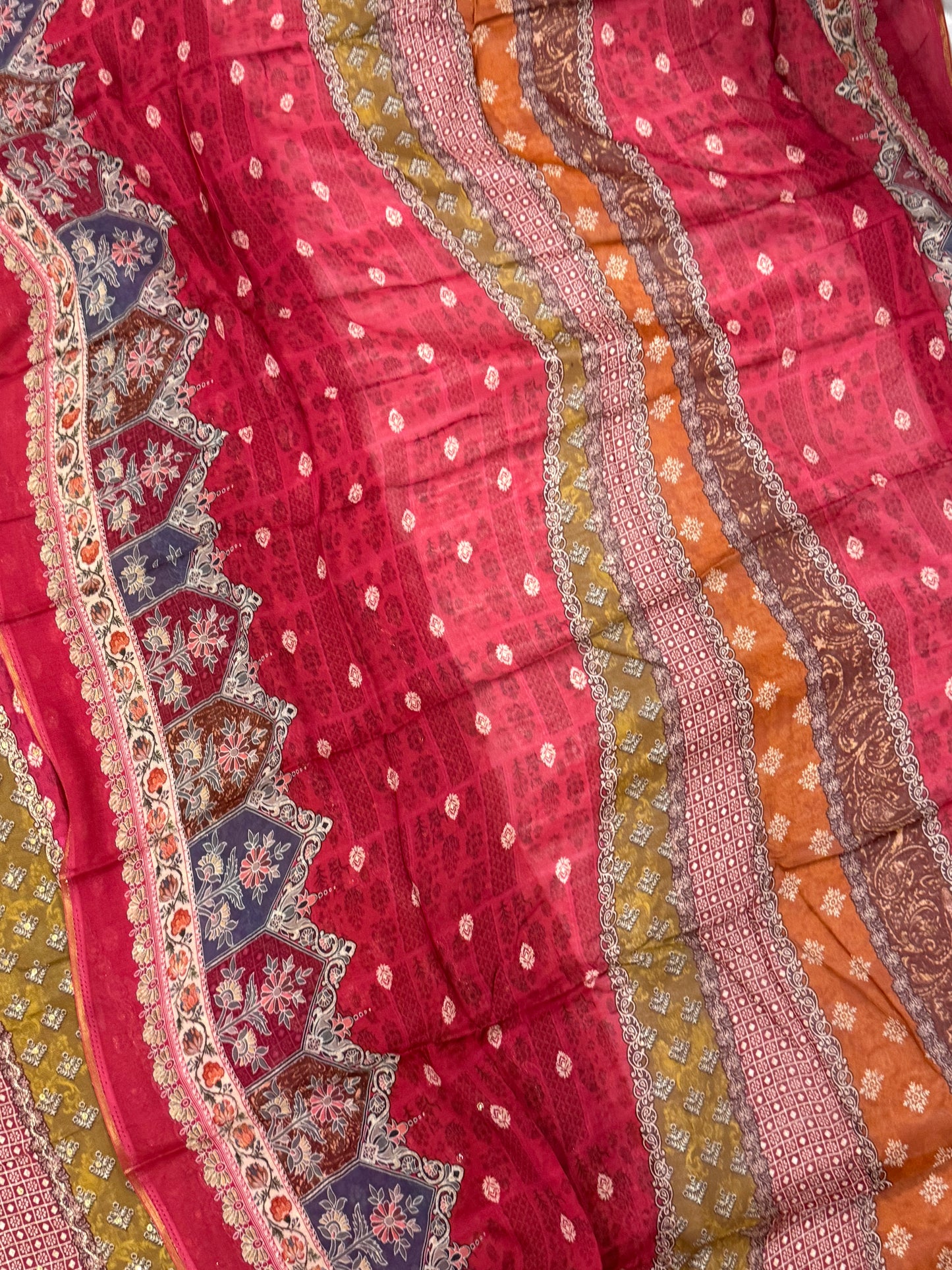 MUMTAZ MUSLIN EMBROIDERY SUIT 407 Q