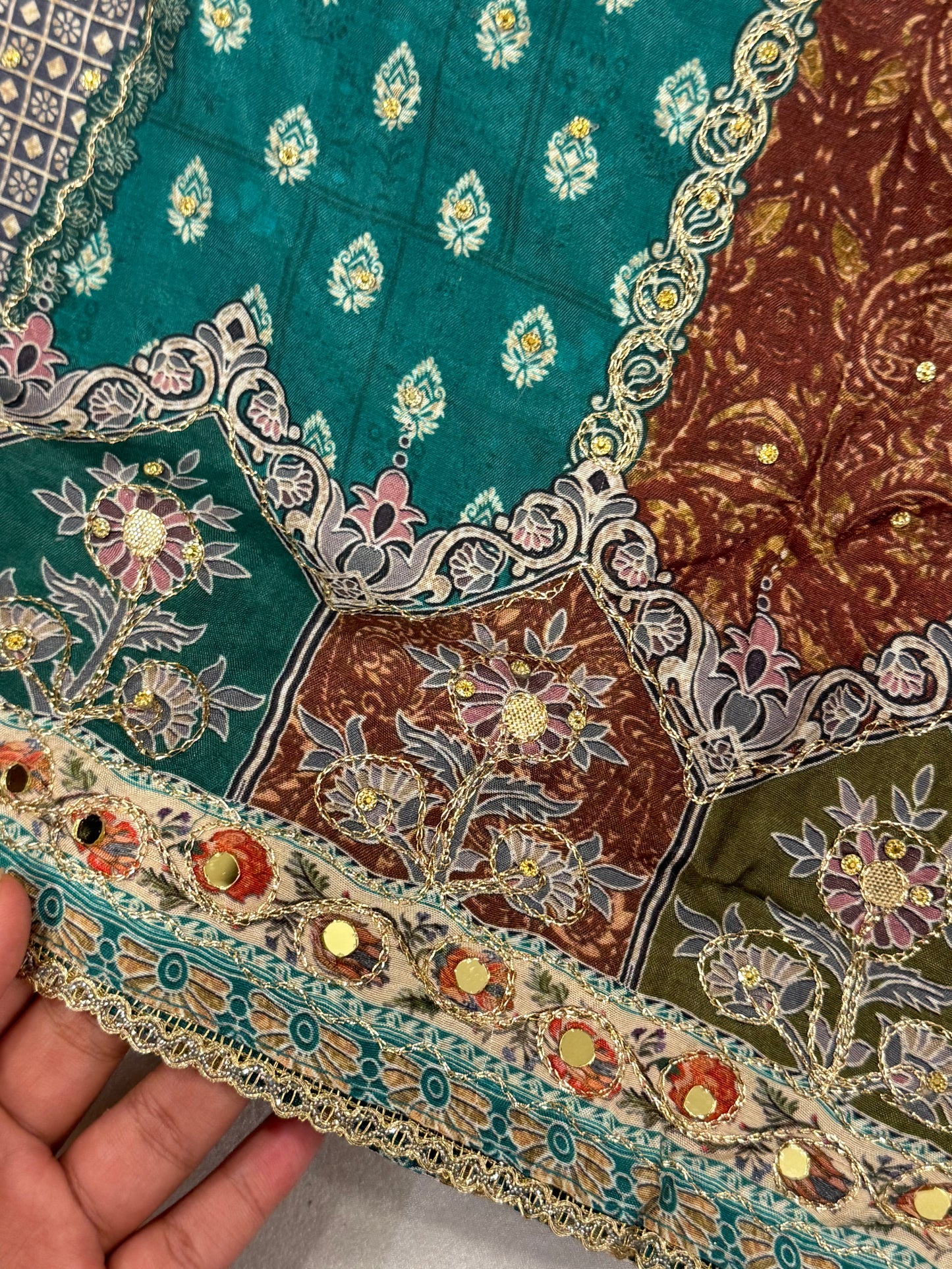 MUMTAZ MUSLIN EMBROIDERY SUIT 407 Q