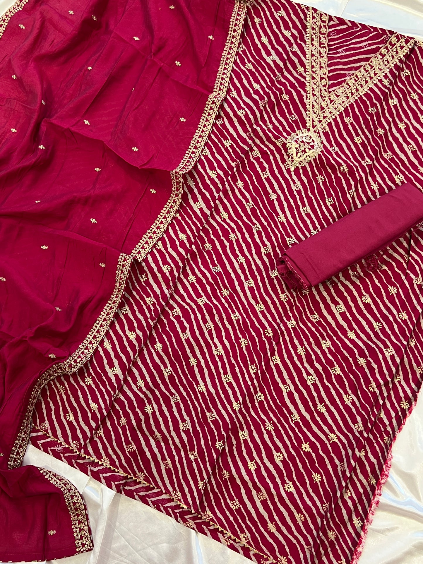 MODAL SILK EMBROIDERY SUIT