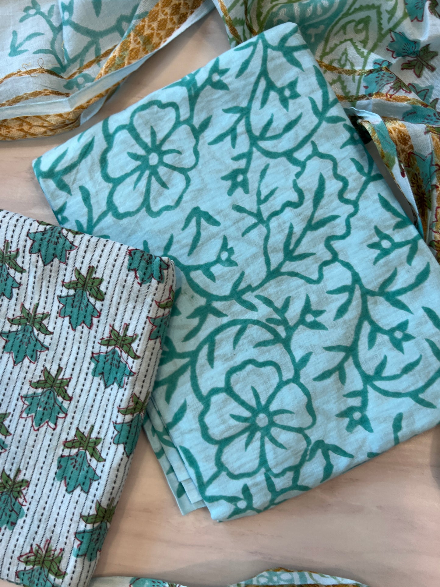 BLUE PURE COTTON BATIK SUIT 12