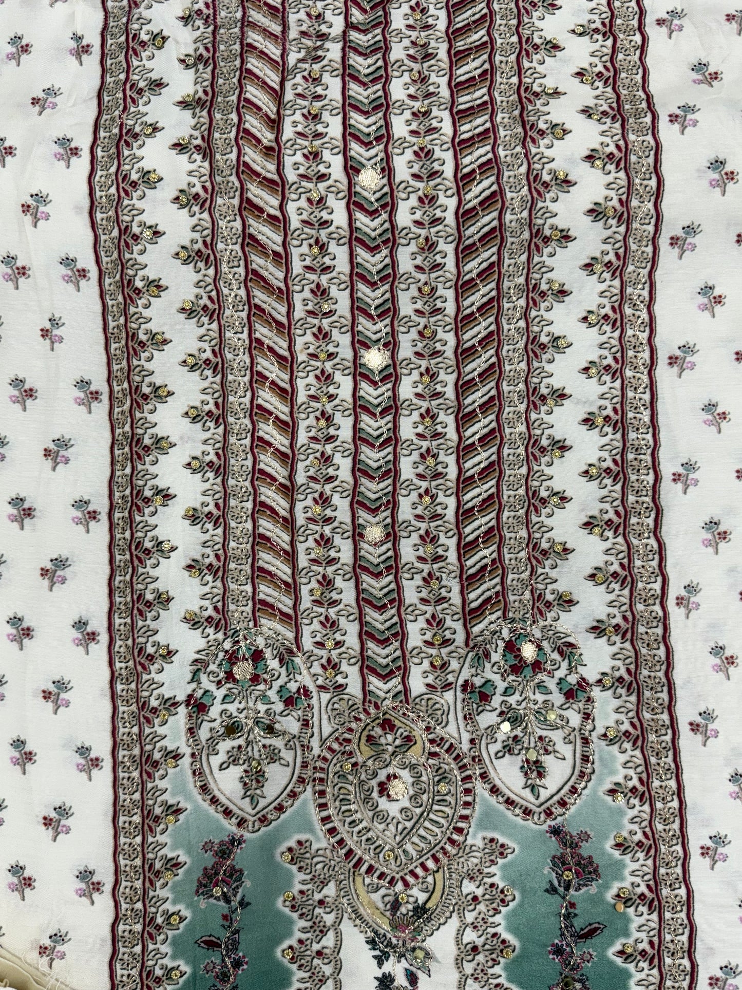 MUMTAZ MUSLIN EMBROIDERY SUIT 2 Q