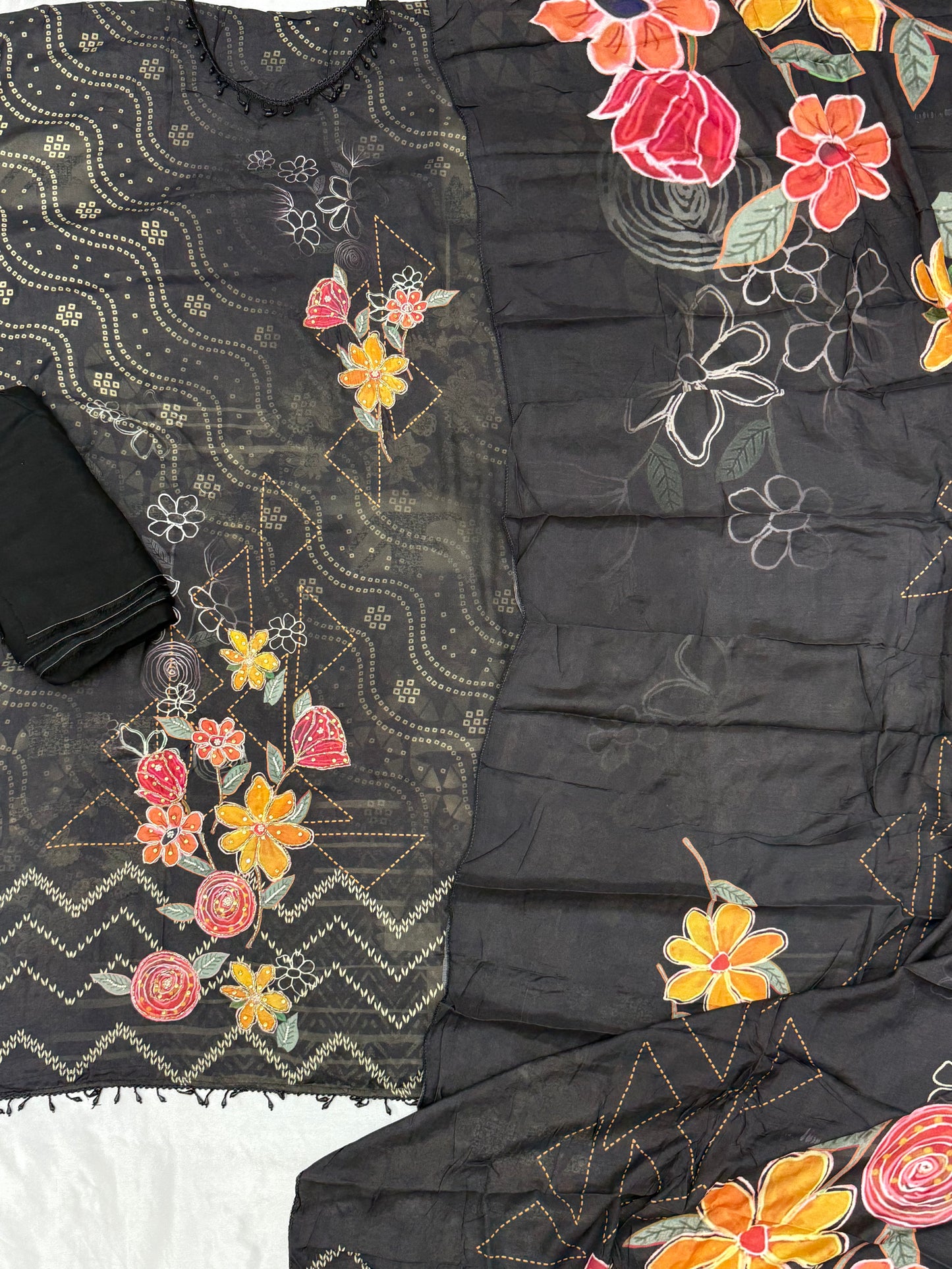 MUSLIN HAND EMBROIDERY SUIT