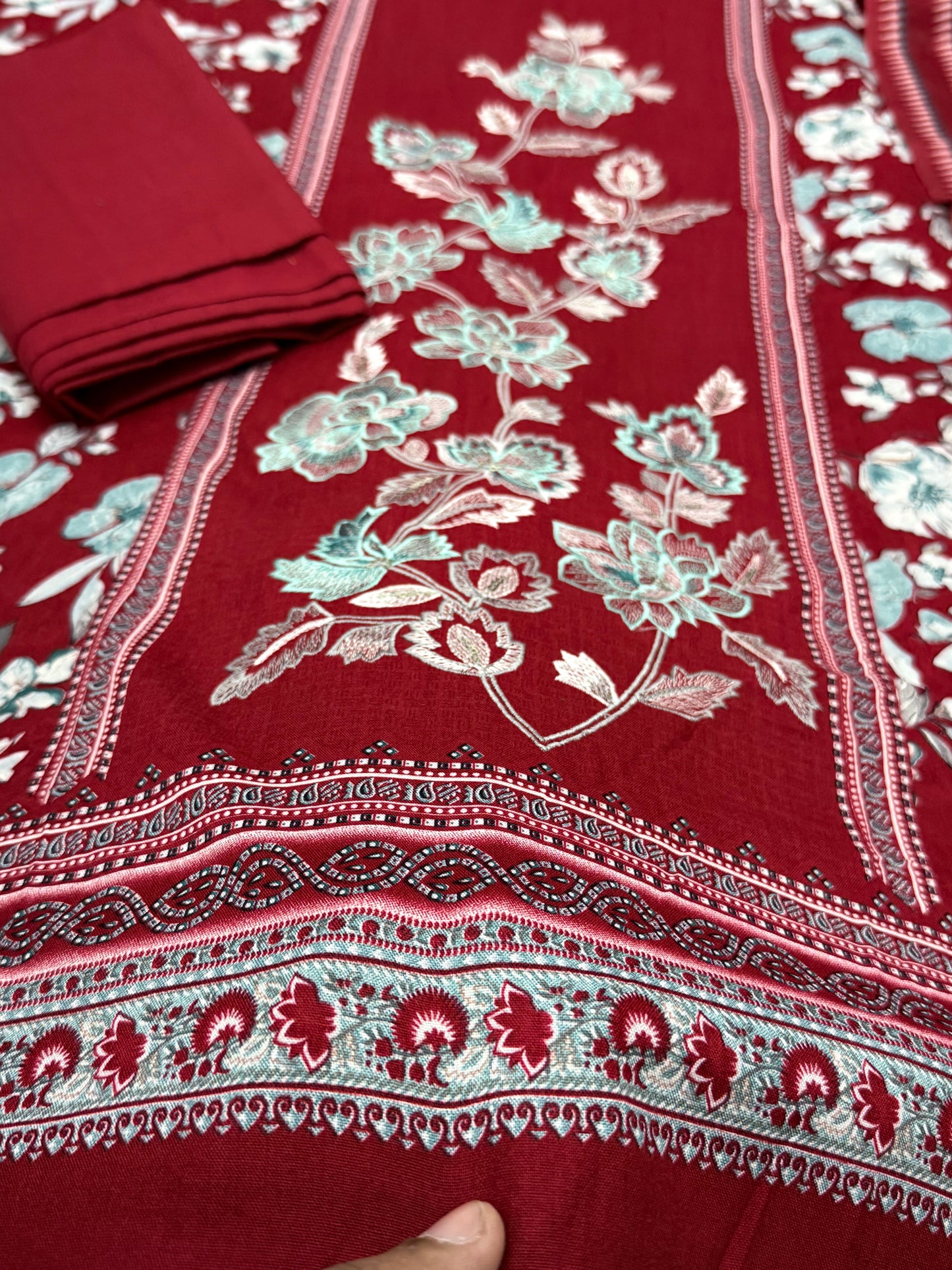 CASHMERE COTTON EMBROIDERY SUIT 5 Q