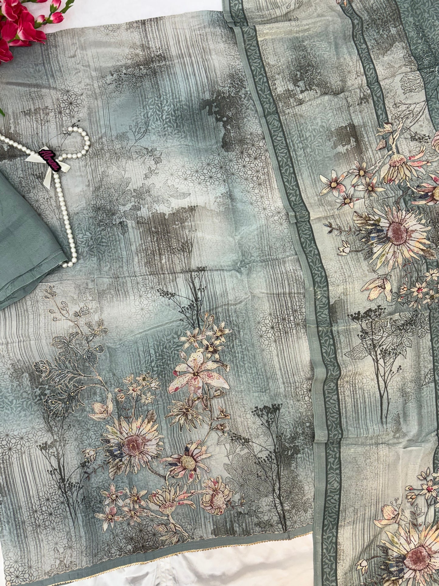 ROLEX CREPE EMBROIDERY SUIT Q