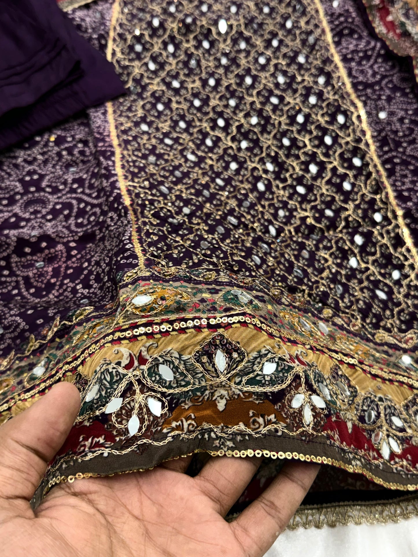 RAHI CREPE READYMADE SUIT Q