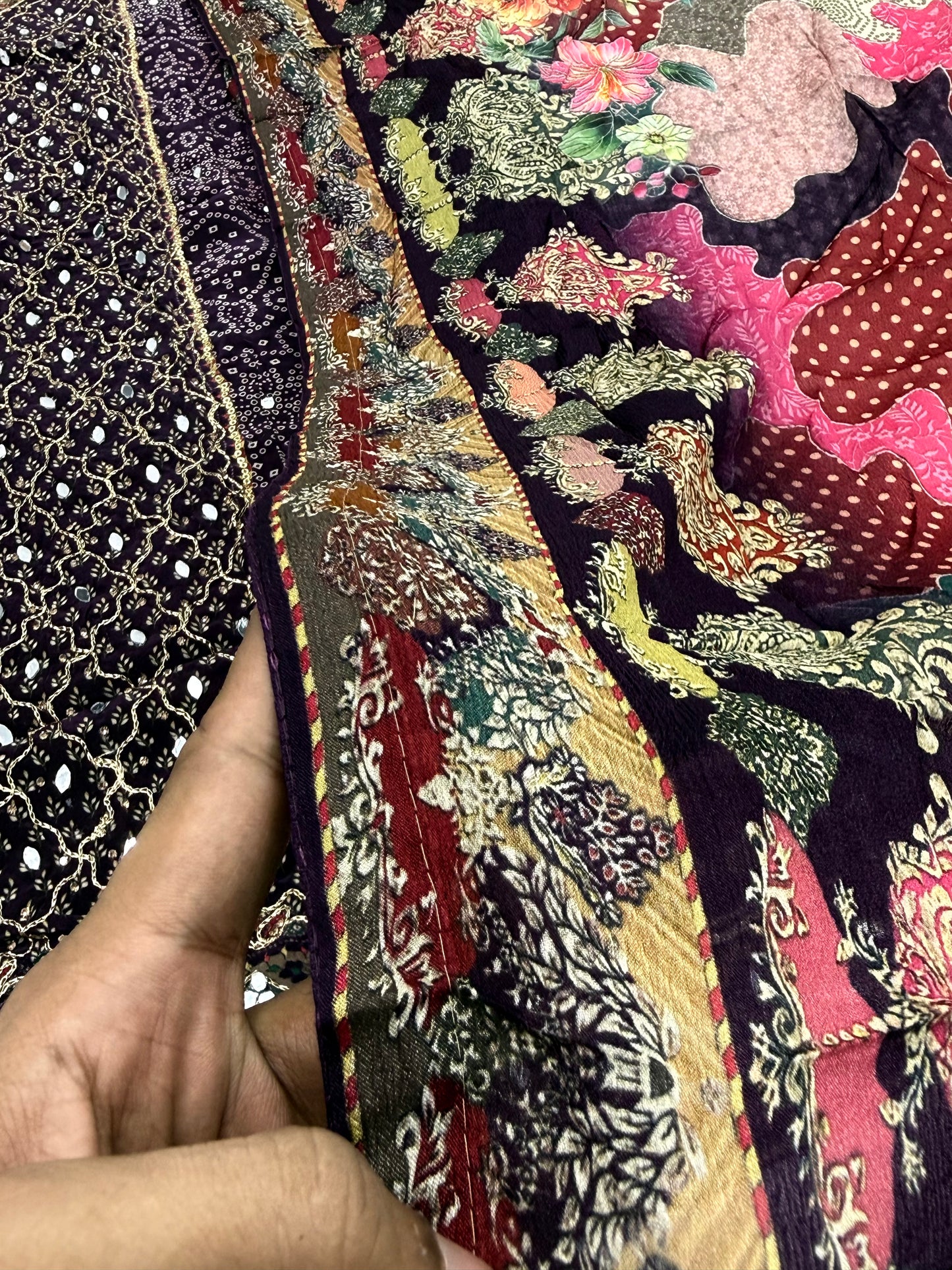 RAHI CREPE READYMADE SUIT Q