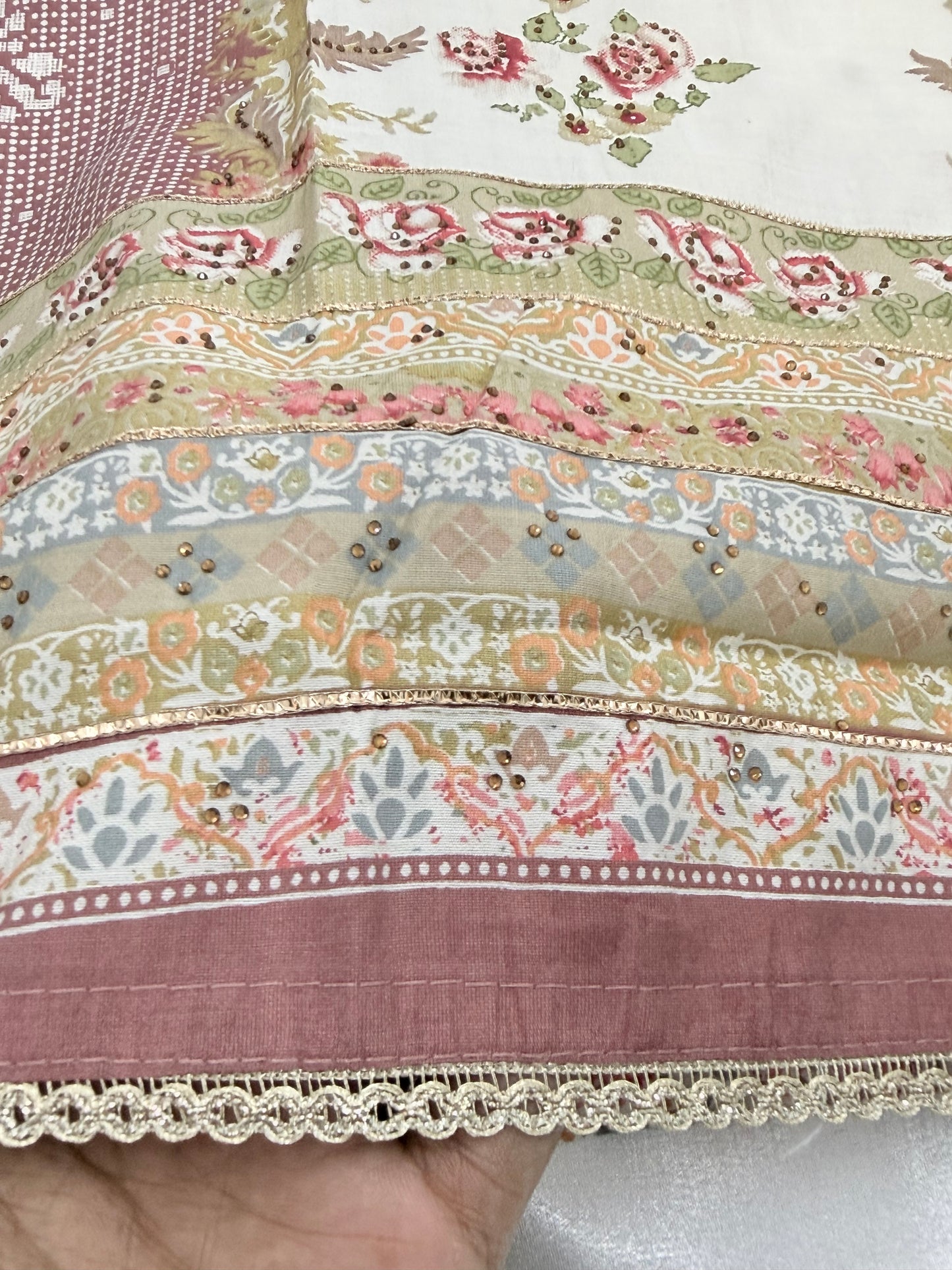 ZARA MUSLIN READYMADE SUIT 5 Q