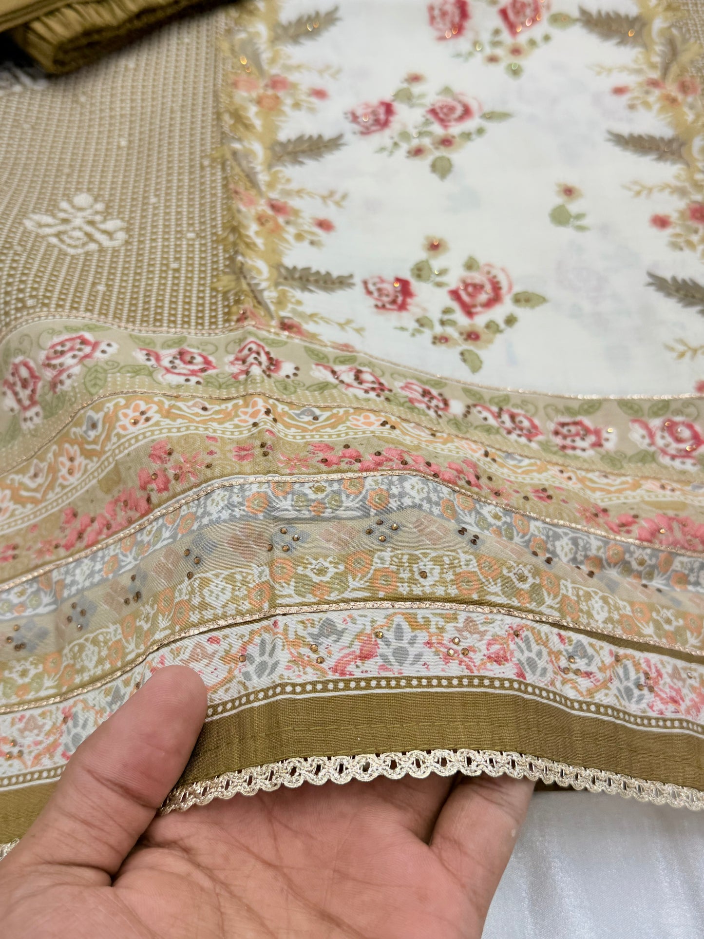 ZARA MUSLIN READYMADE SUIT 1 Q