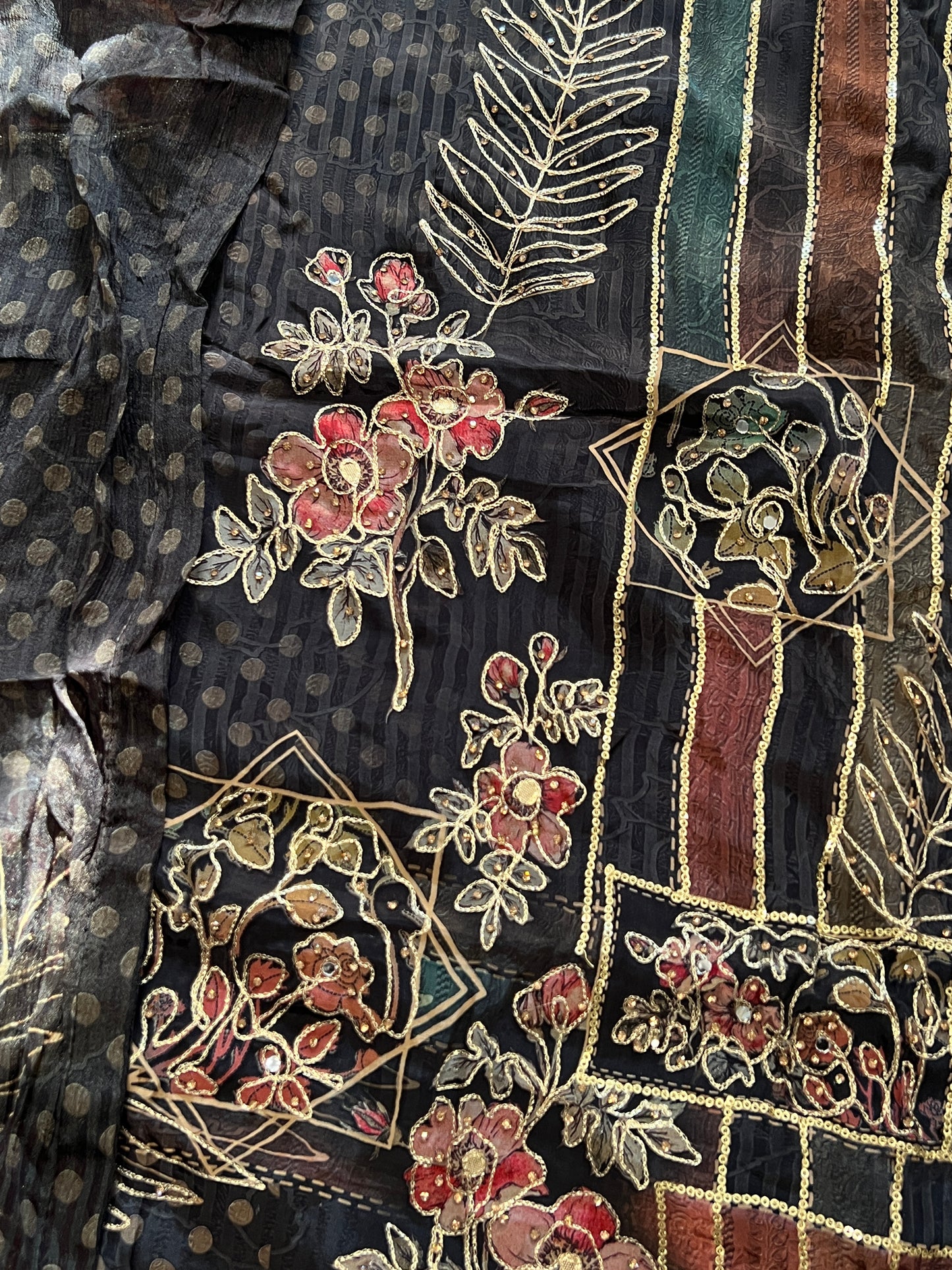 BLACK CREPE READYMADE SUIT