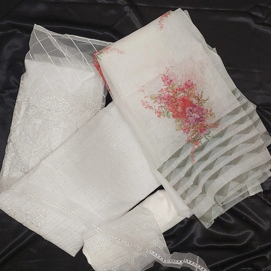 SABA WHITE ORGANZA SUIT Q