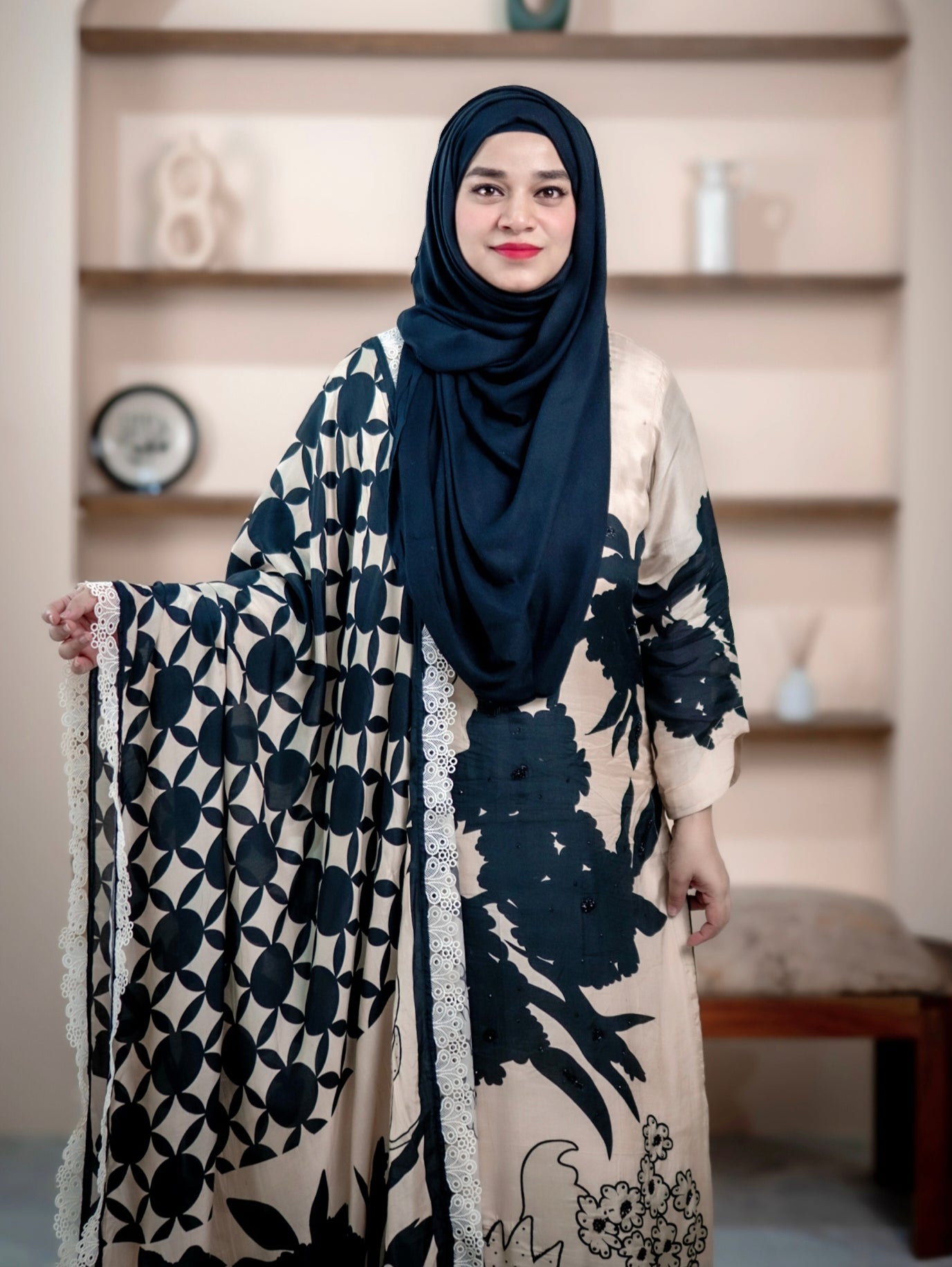 RAMSHA PURE MUSLIN MIRROR EMBROIDERY SUIT 778