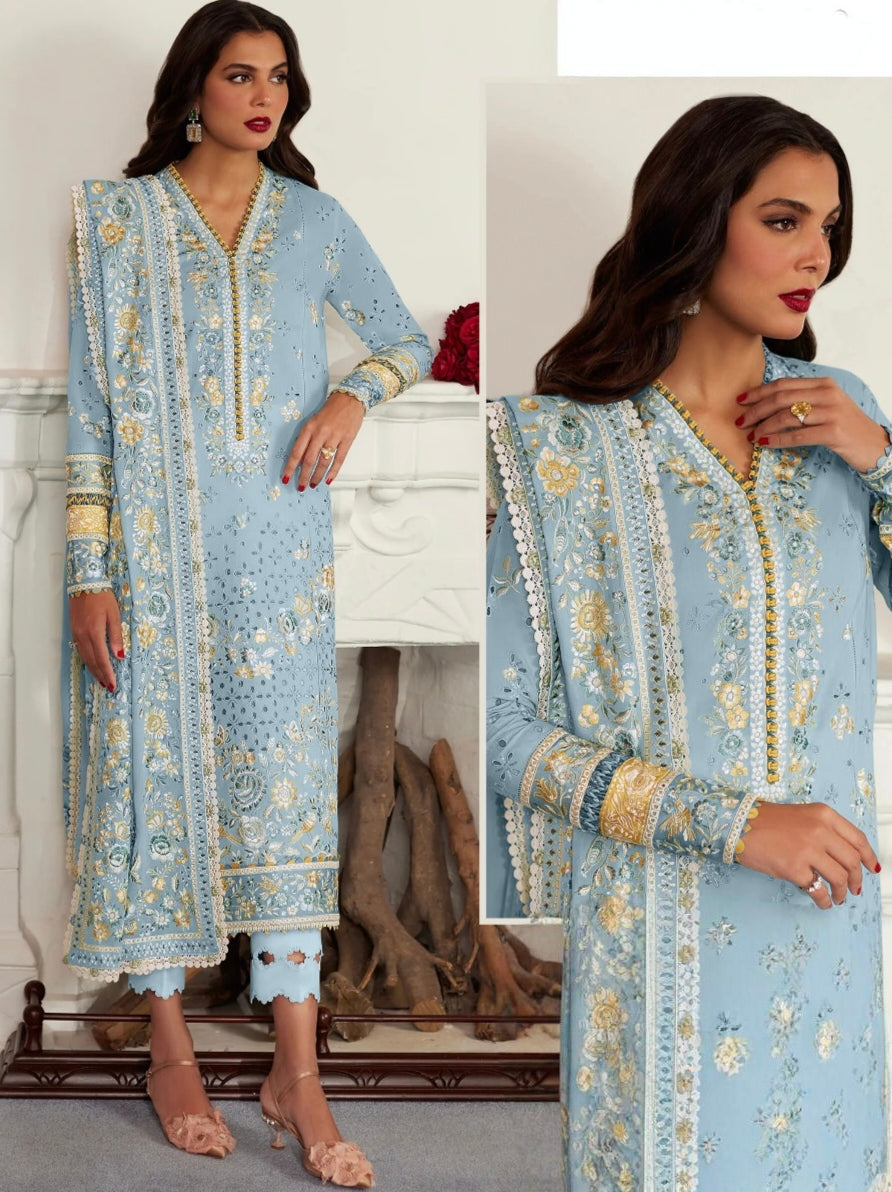 HANIA PURE COTTON EMBROIDERY SUIT 1