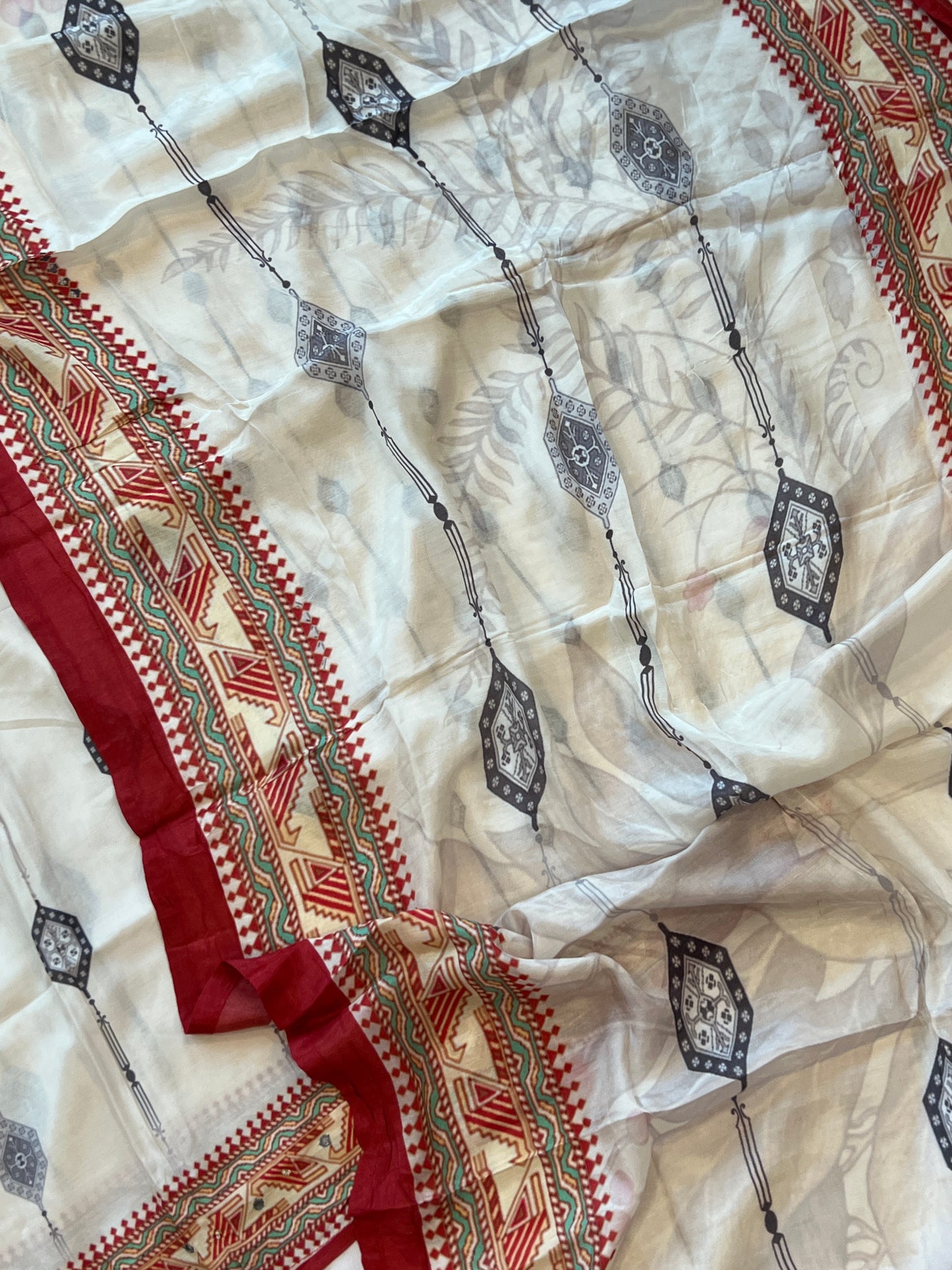KAIRA MUSLIN HAND WORK EMBROIDERY SUIT 1 Q