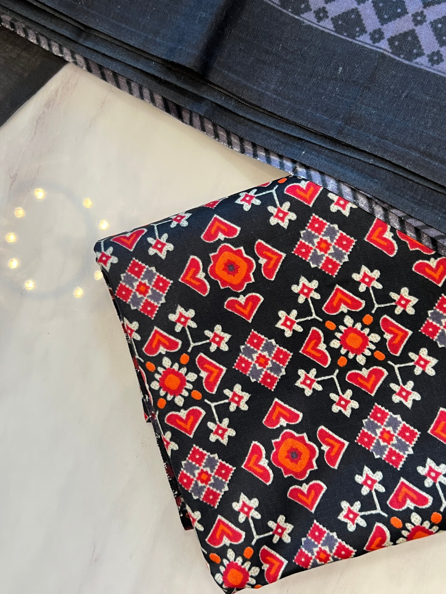 BLACK ELEGANCE PURE COTTON PRINTED SUIT