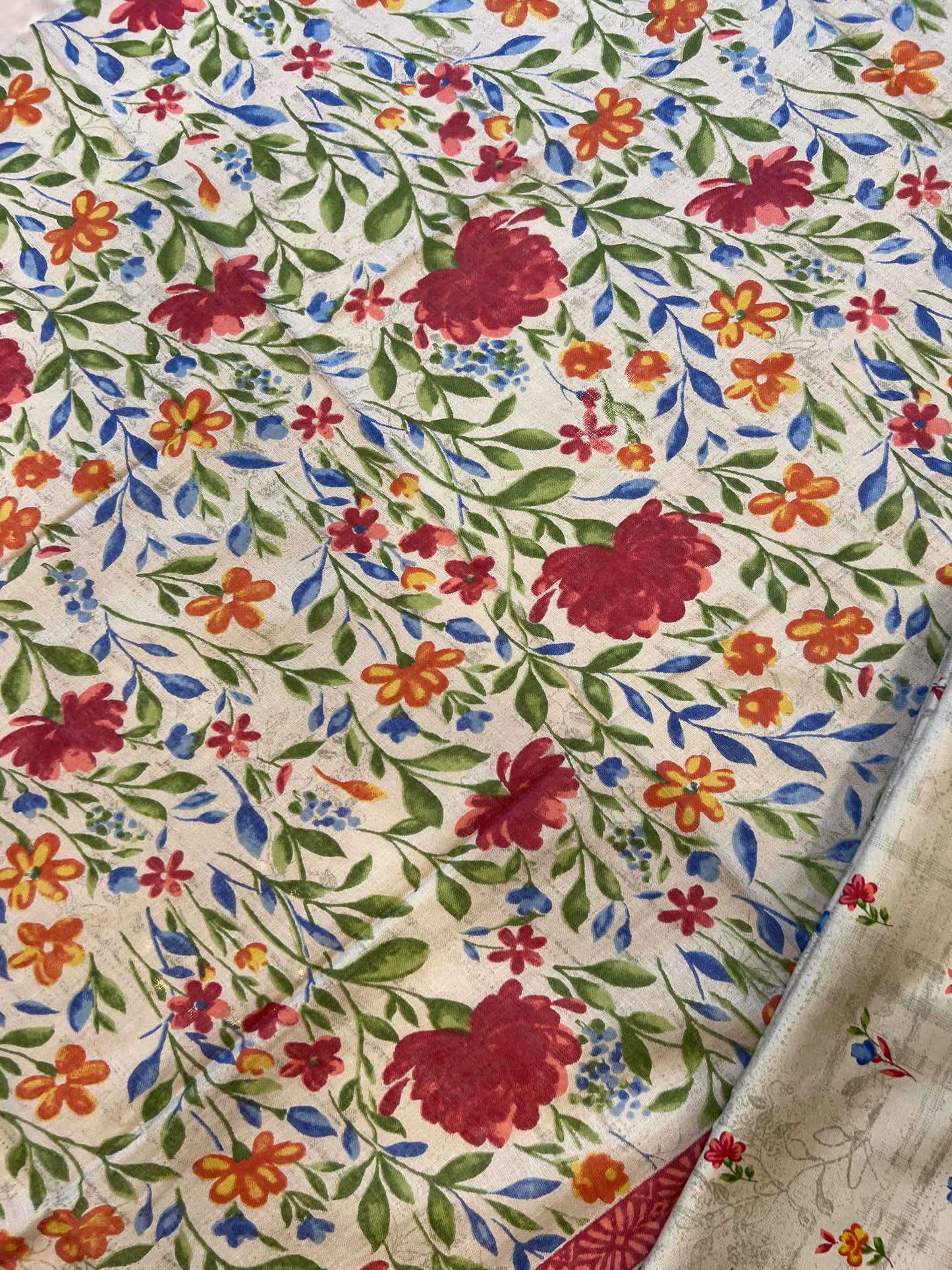BEIGE ELEGANCE PURE COTTON PRINTED SUIT